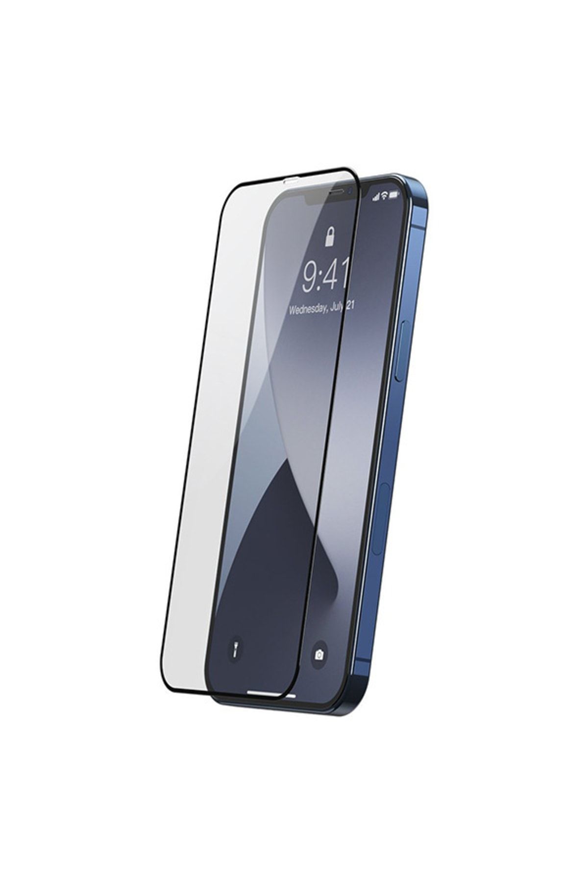 Baseus 0.25mm Iphone 12 Mini 5.4 3d Full   Uyumlu Kırılmaz Cam Ekran Koruyucu 2adet-siyah