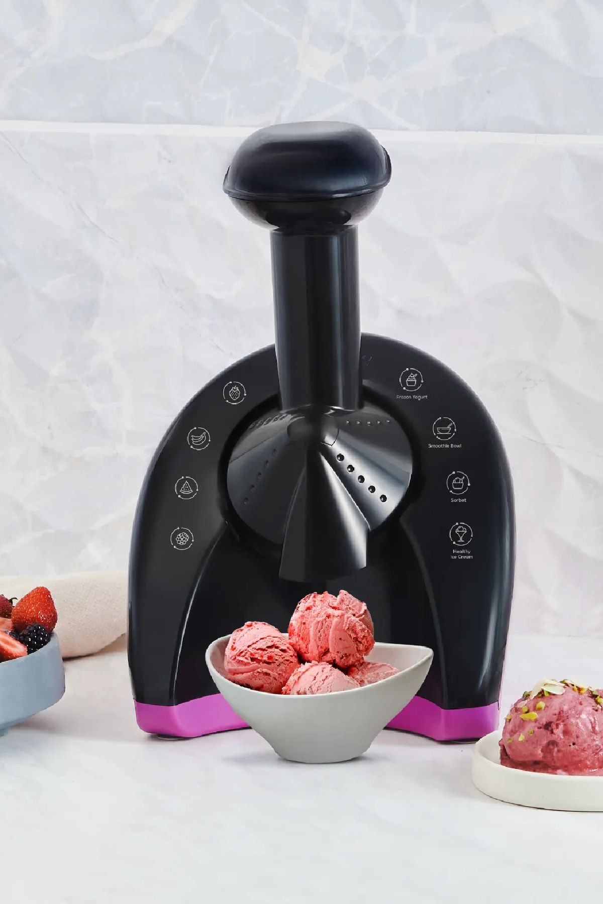 Karaca Frozen Healthy Ice Cream Machine Sağlıklı Dondurma Ve Sorbe Makinesi Blush Pink