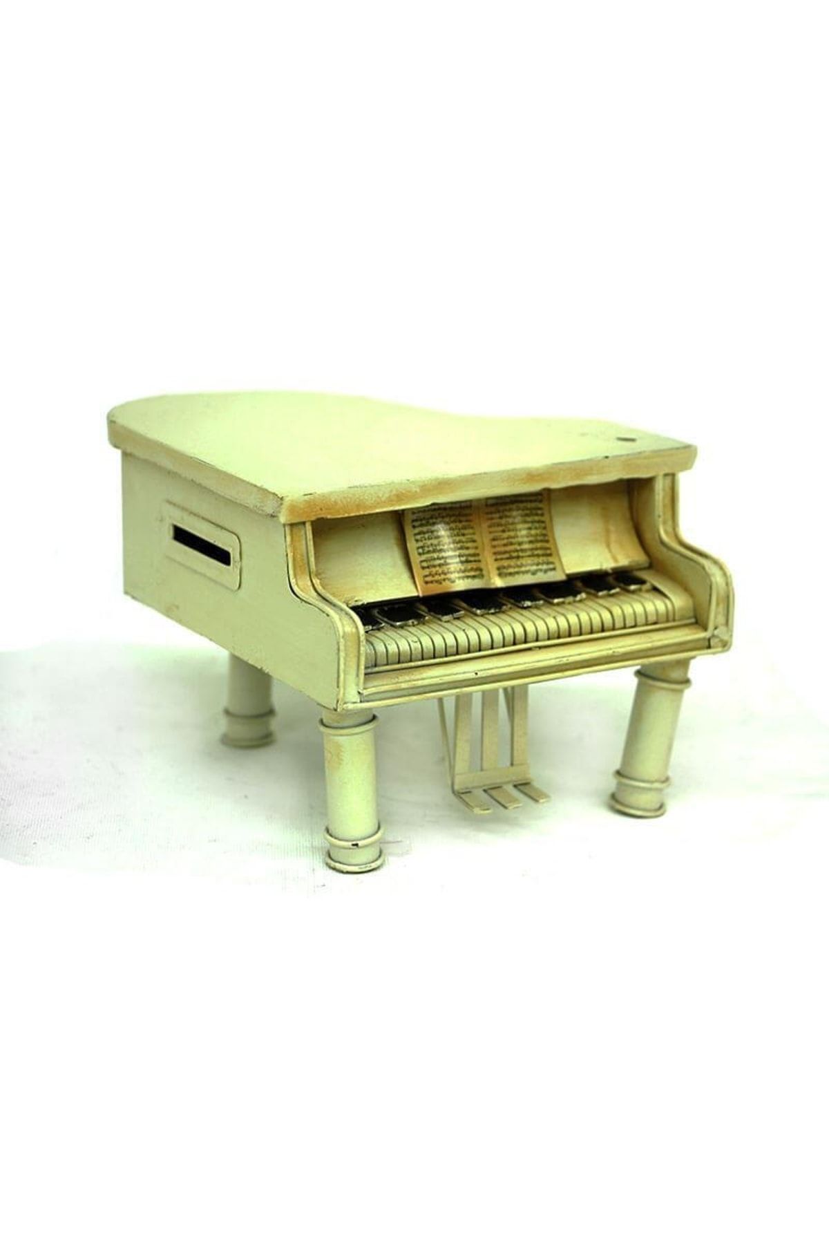 Mnk Dekoratif Metal Piyano Kumbara Vintage Biblo Hediyelik