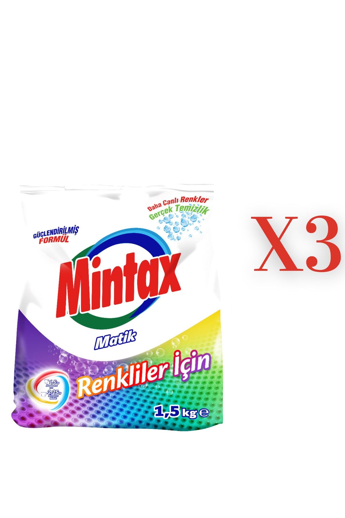 Mintax Matik Renkliler Için 1,5 Kg X 3 Adet