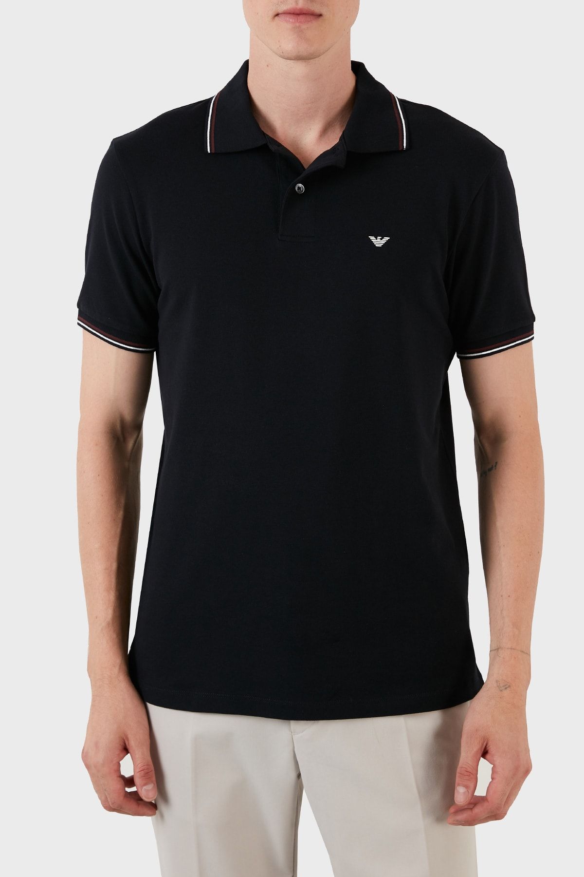 Emporio Armani Pamuklu Slim Fit Düğmeli Polo T Shirt Erkek Polo 8n1fb3 1jptz 0920