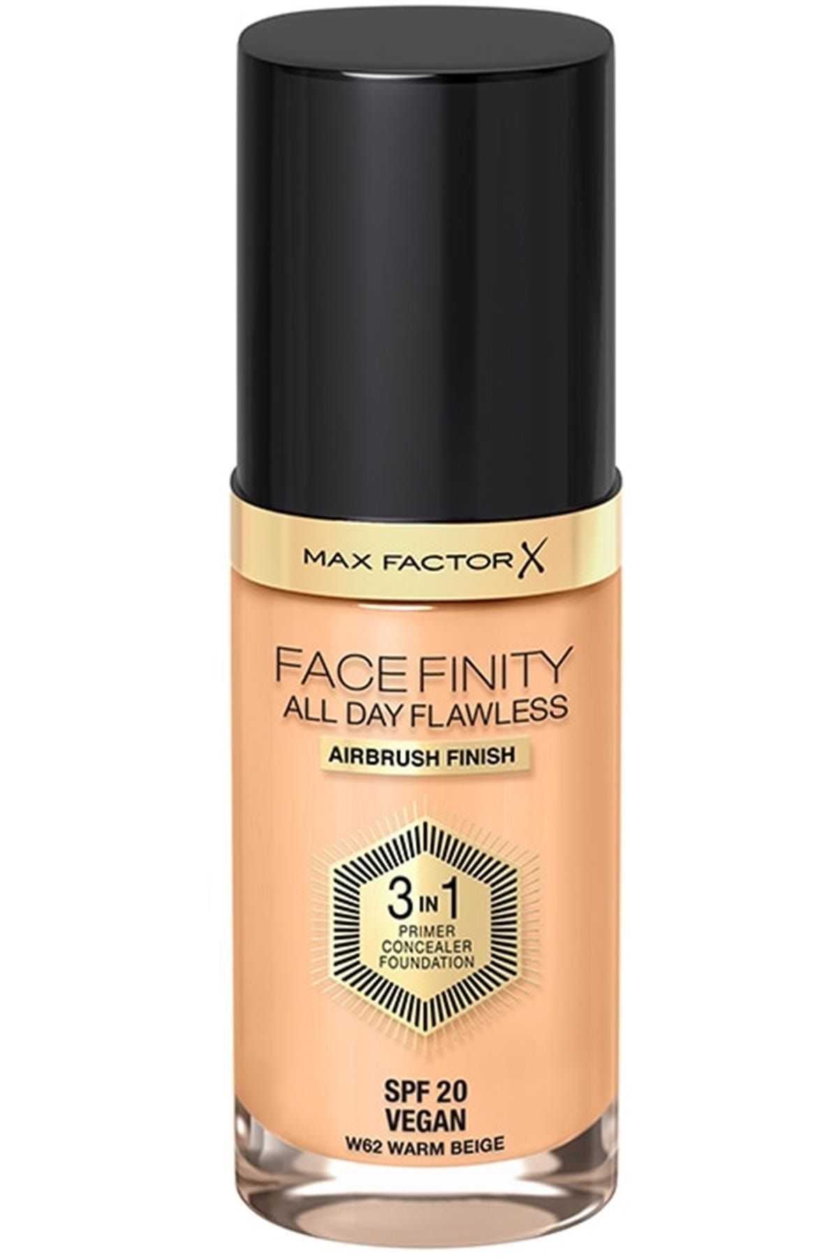 Max Factor Facefinity 3'ü 1 Arada Kalıcı Fondöten 62 Warm Beige