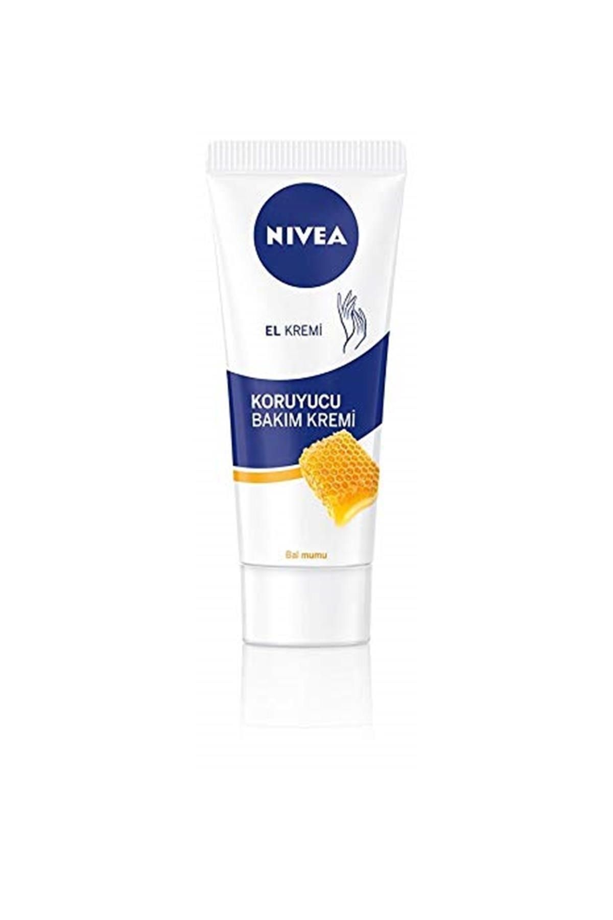 NIVEA El Kremi Koruyucu Bakım 75ml, Bal Mumu Ve Gül Kokusu, Hızlı Emilen Formül,24 Saat Nemlendiric