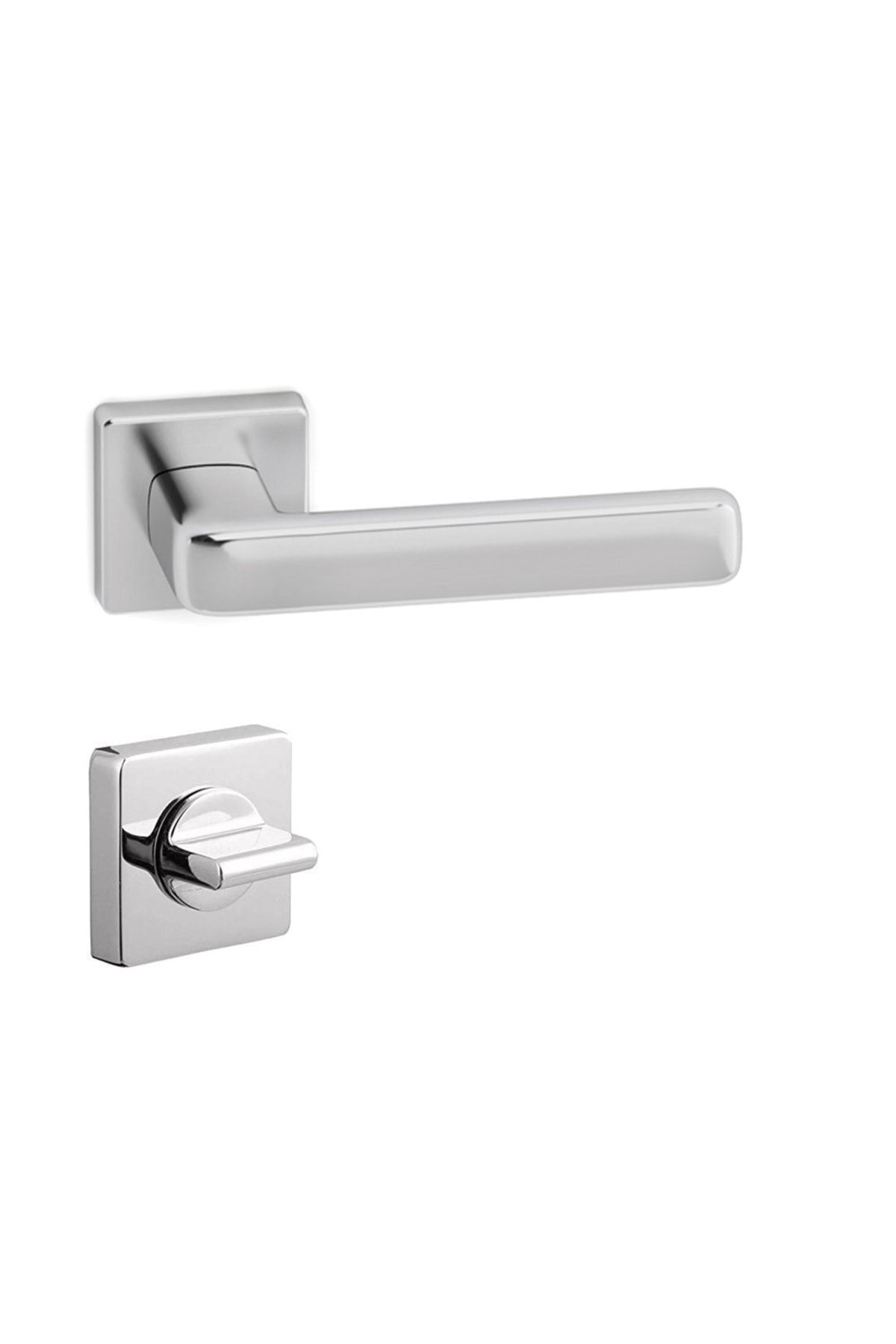 System Gamma Krom - Wc Mandallı Rozetli Kapı Kolu - Hha195ro11w Cr