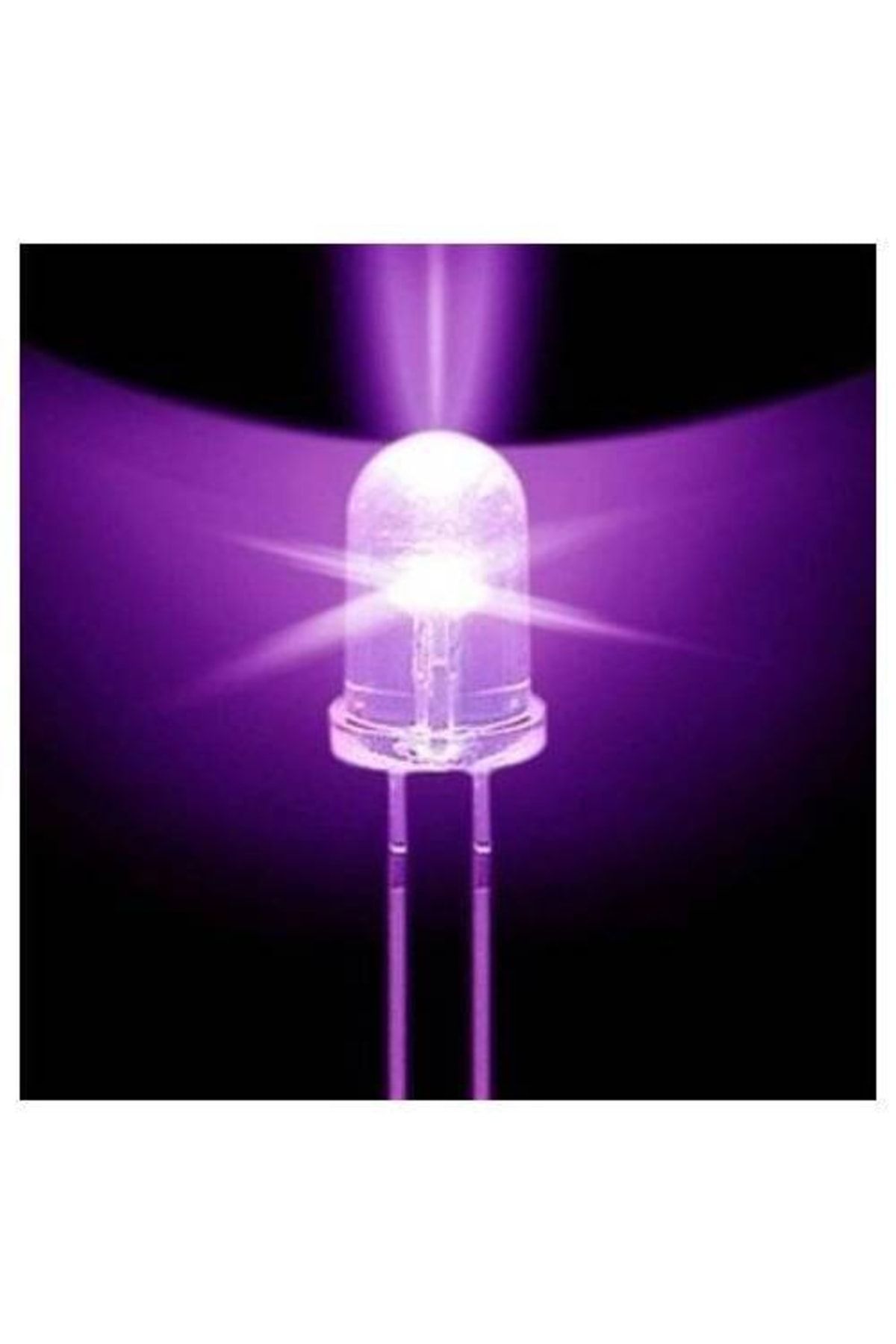 LEDONLİNE 10 Adet 5mm Uv Led Kristal Ultraviyole Mor Işık Arduino Pic Arm