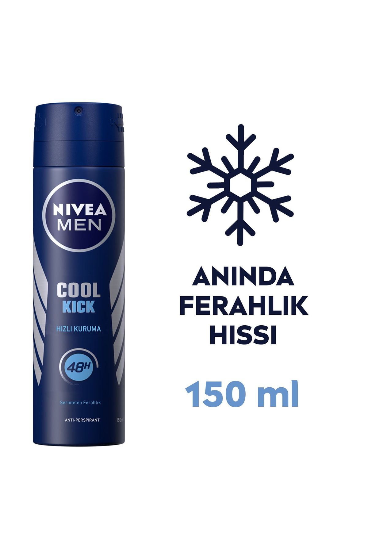 Men Erkek Sprey Deodorant Cool Kick 48 Saat Anti-perspirant Koruma 150ml,serinleten Ferahlık_2