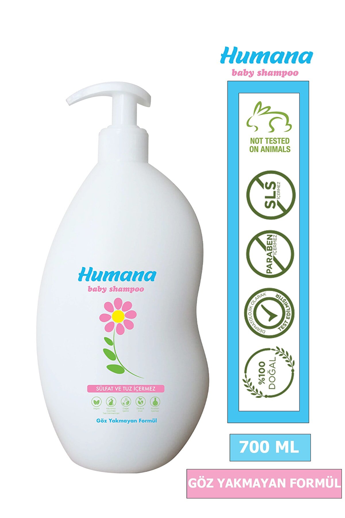 Humana Sülfatsız Parabensiz Doğal Bebek Şampuanı 700 ml