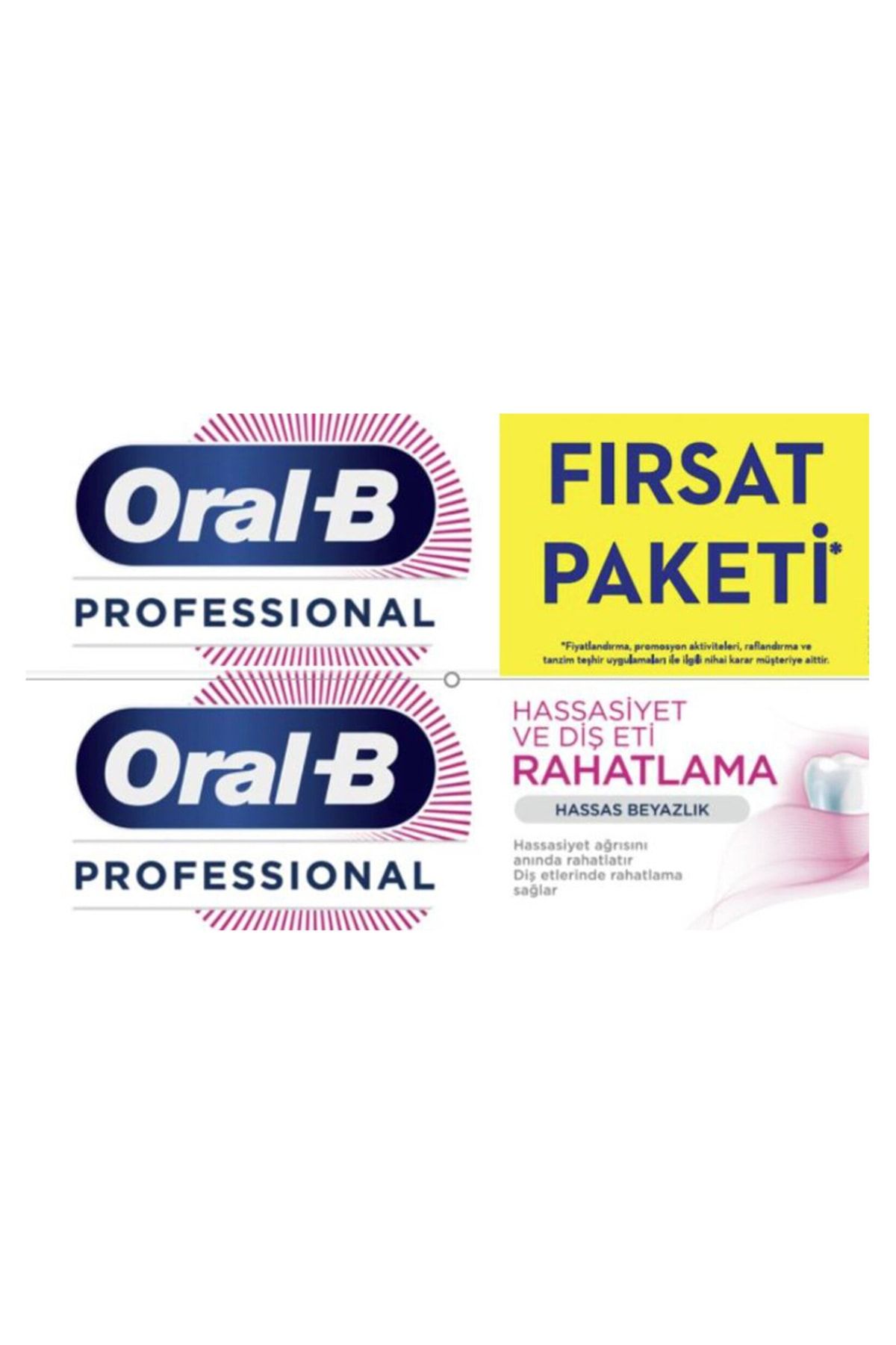 Oral-B Professional Hassasiyet Ve Diş Eti Hassas Beyaz Diş Macunu 75ml 2'li Fırsat Paketi