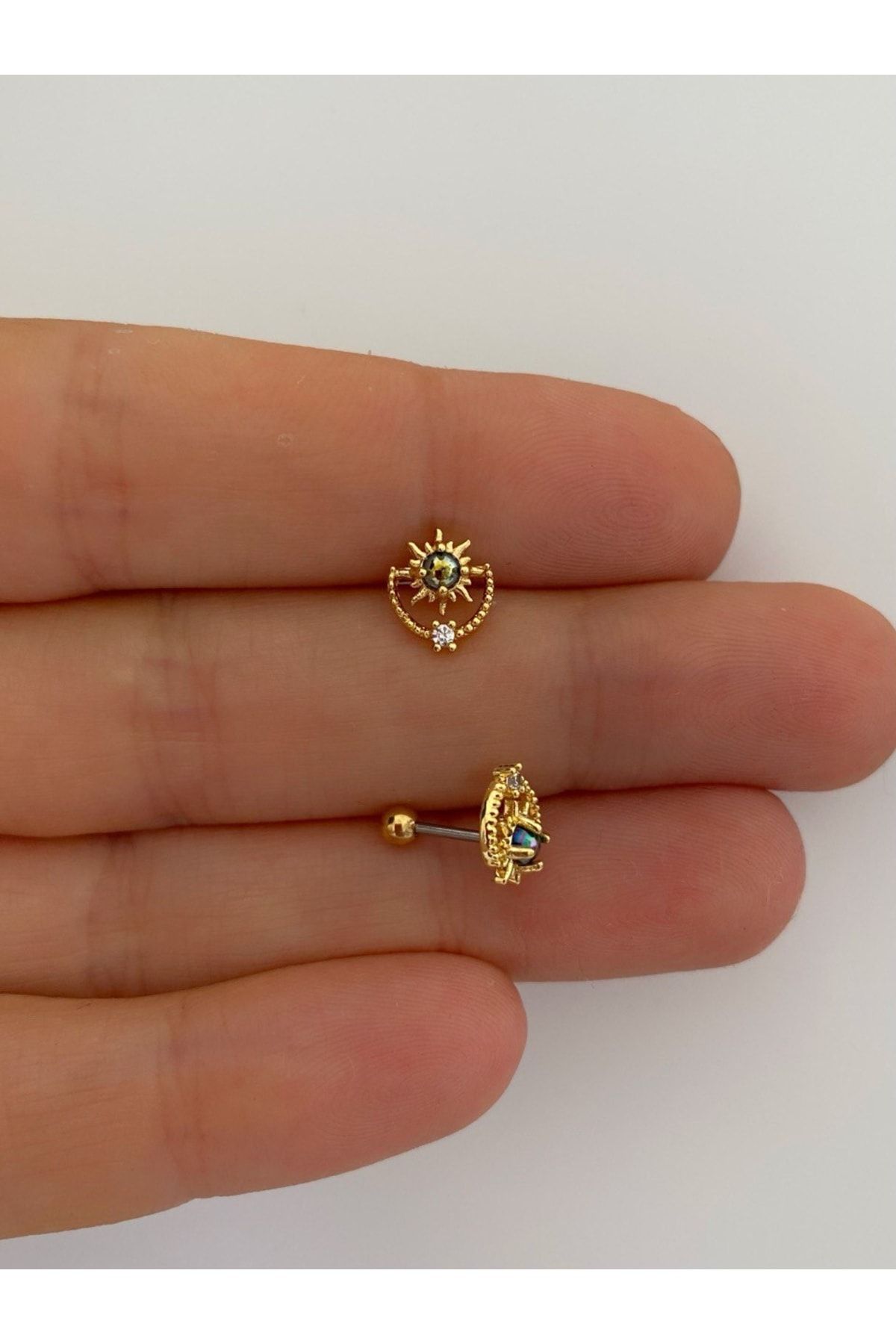Cerrahi Çelik Tragus Helix Lobe Conch Uyumlu Piercing Küpe
