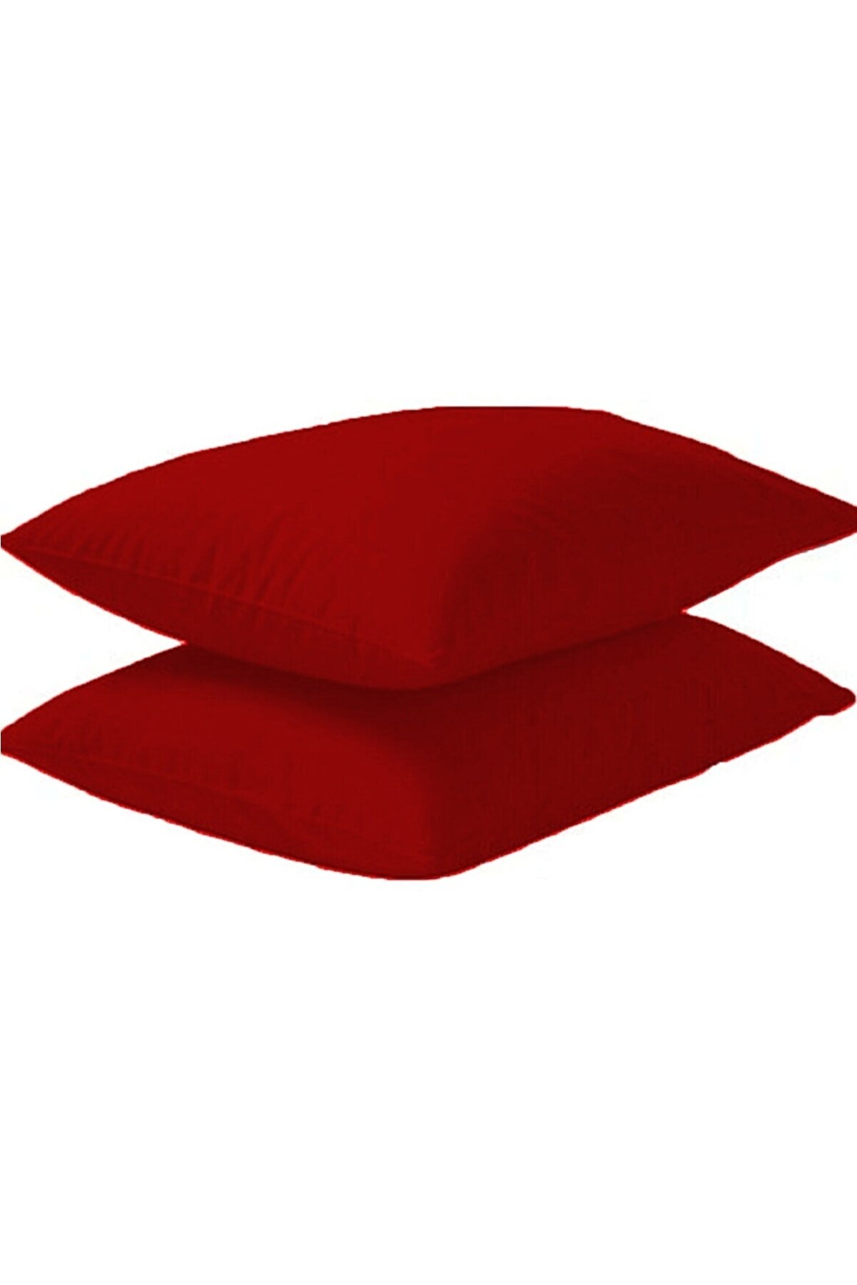 SNR HOME COLLECTION 2'li Kırmızı Pamuklu 50x70 Kapaklı Yastık Kılıfı