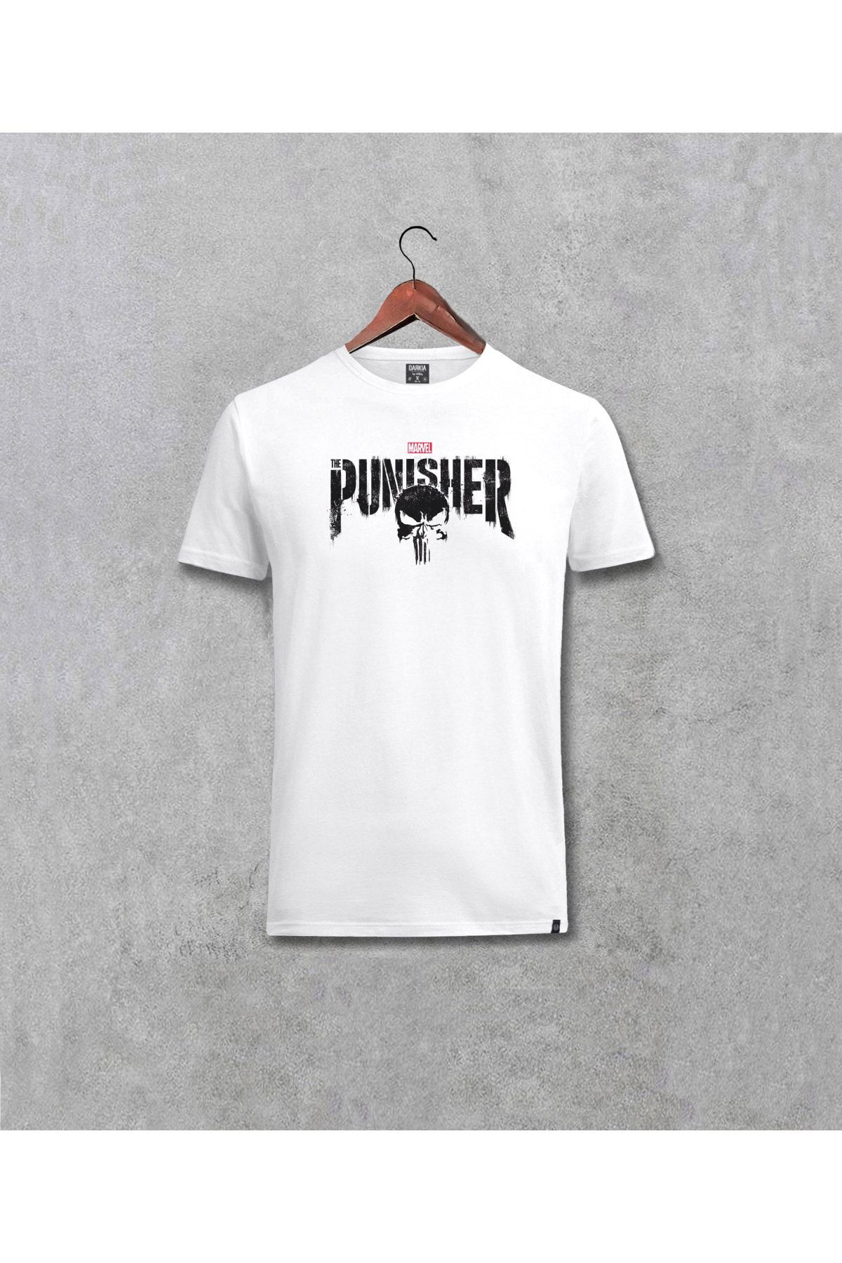 Darkia Marvel Punisher Özel Tasarım Baskılı Unisex Tişört