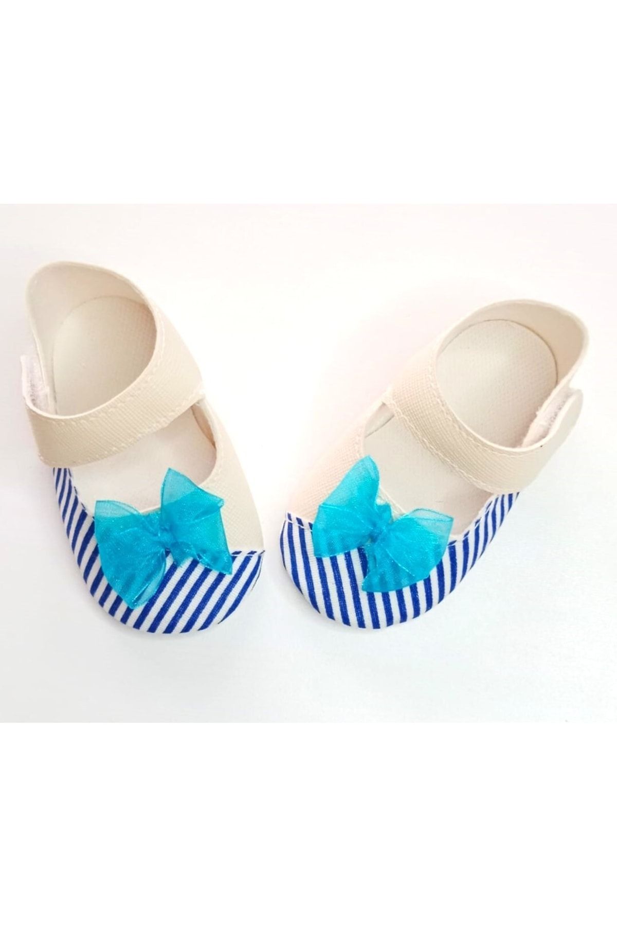 MiniStand Mavi Fiyonklu Kız Bebek Ayakkabısı