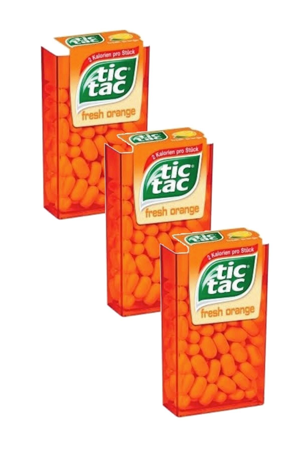 Tic Tac Orange Portakallı Şeker 18 gr Aromalı Şekerleme X 3 Avantaj Paket