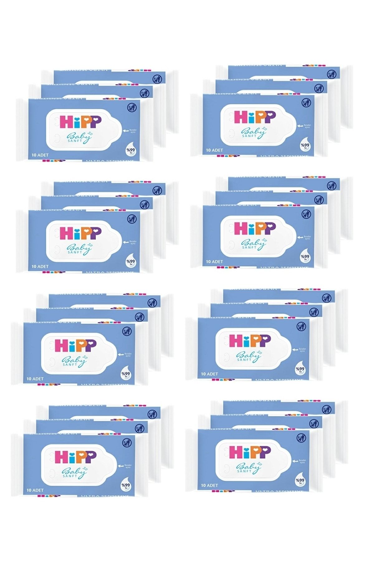 Hipp Ultra Sensitive Yenidoğan Temizlik Mendili 10 Lu X 24 Adet