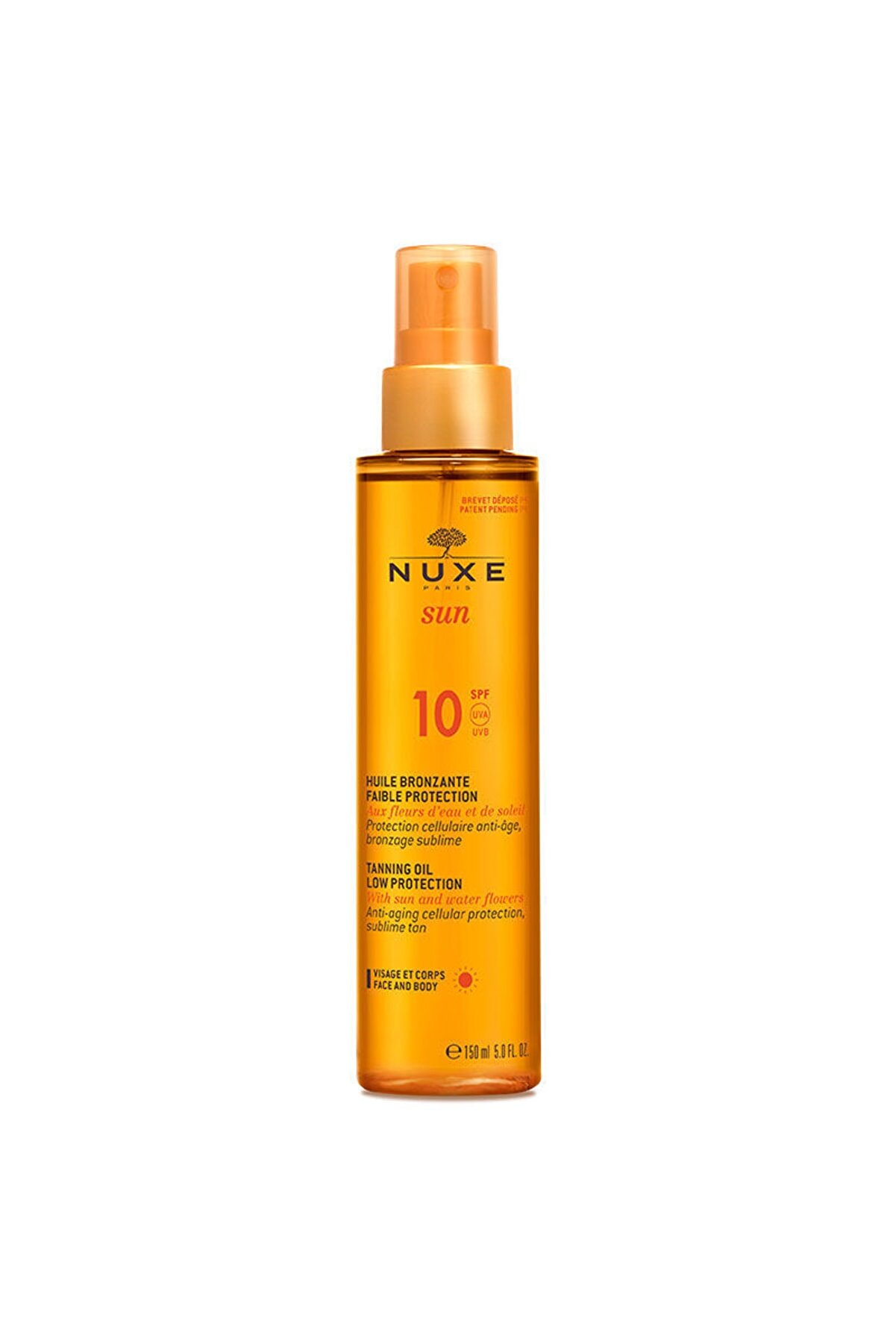 Nuxe Sun Bronzlaştırıcı Yüz Ve Vücut Yağı Spf10 150 ml
