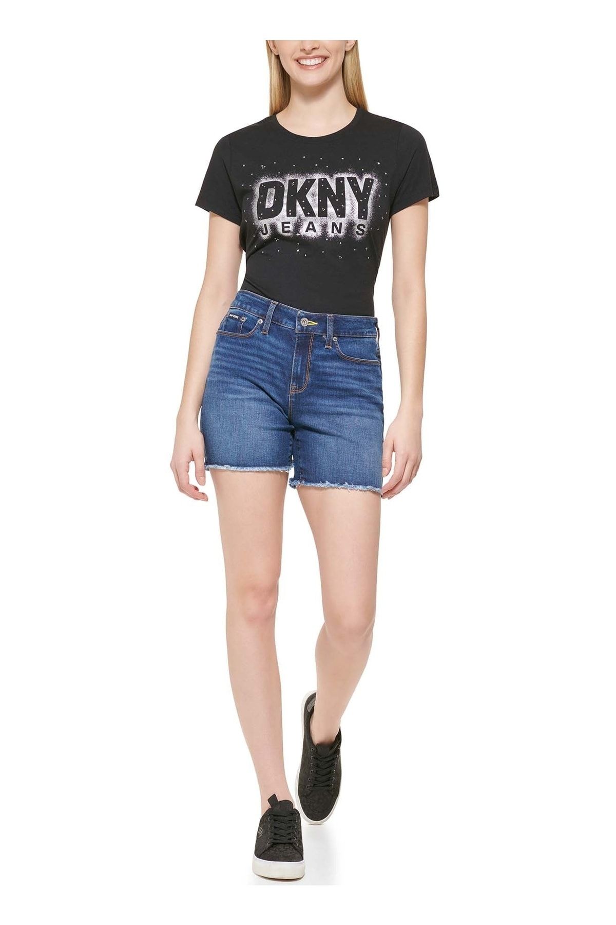 Dkny Jeans Yüksek Bel Mom Fit Kadın Denim Şort E21w0706