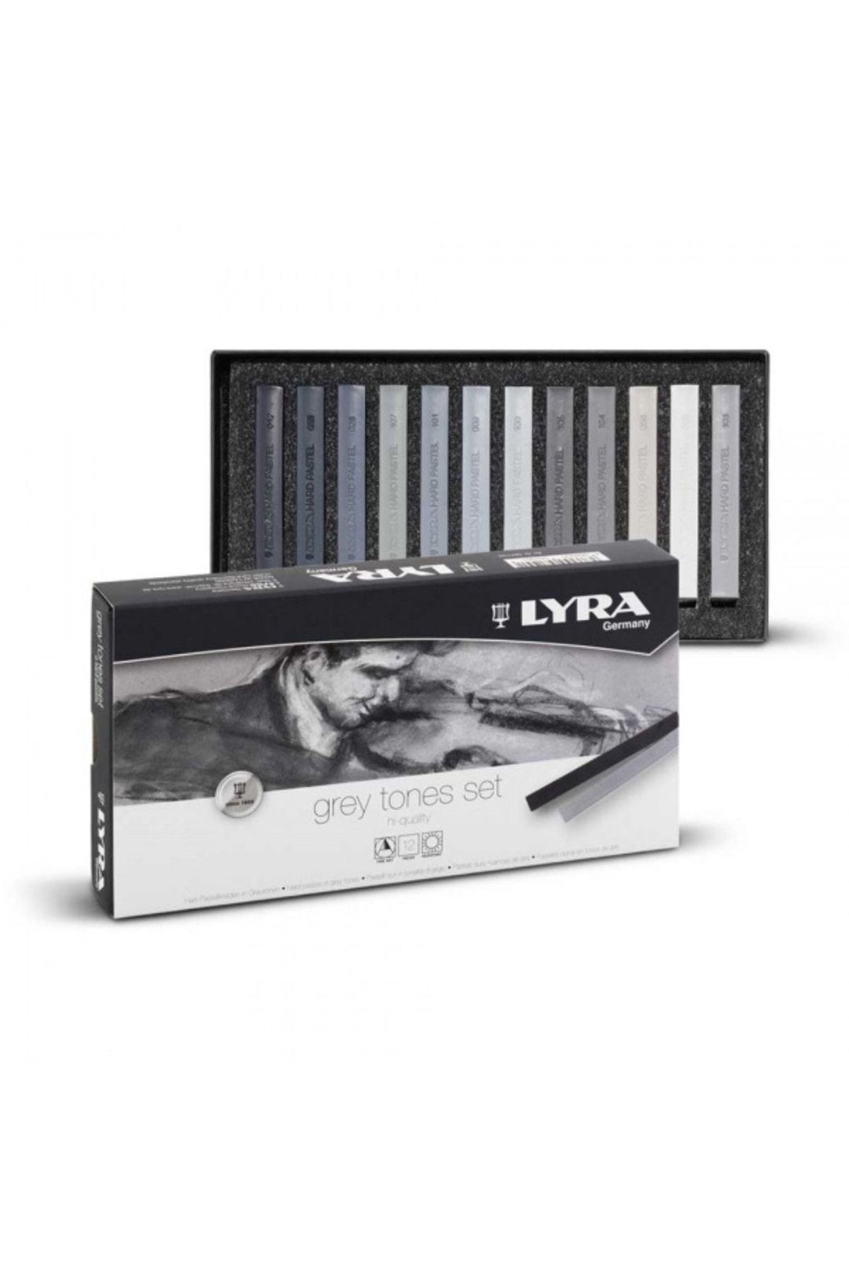 Lyra Polycrayons Soft Toz Pastel Boya Grey Tones 12'li Set (gri Tonlar)