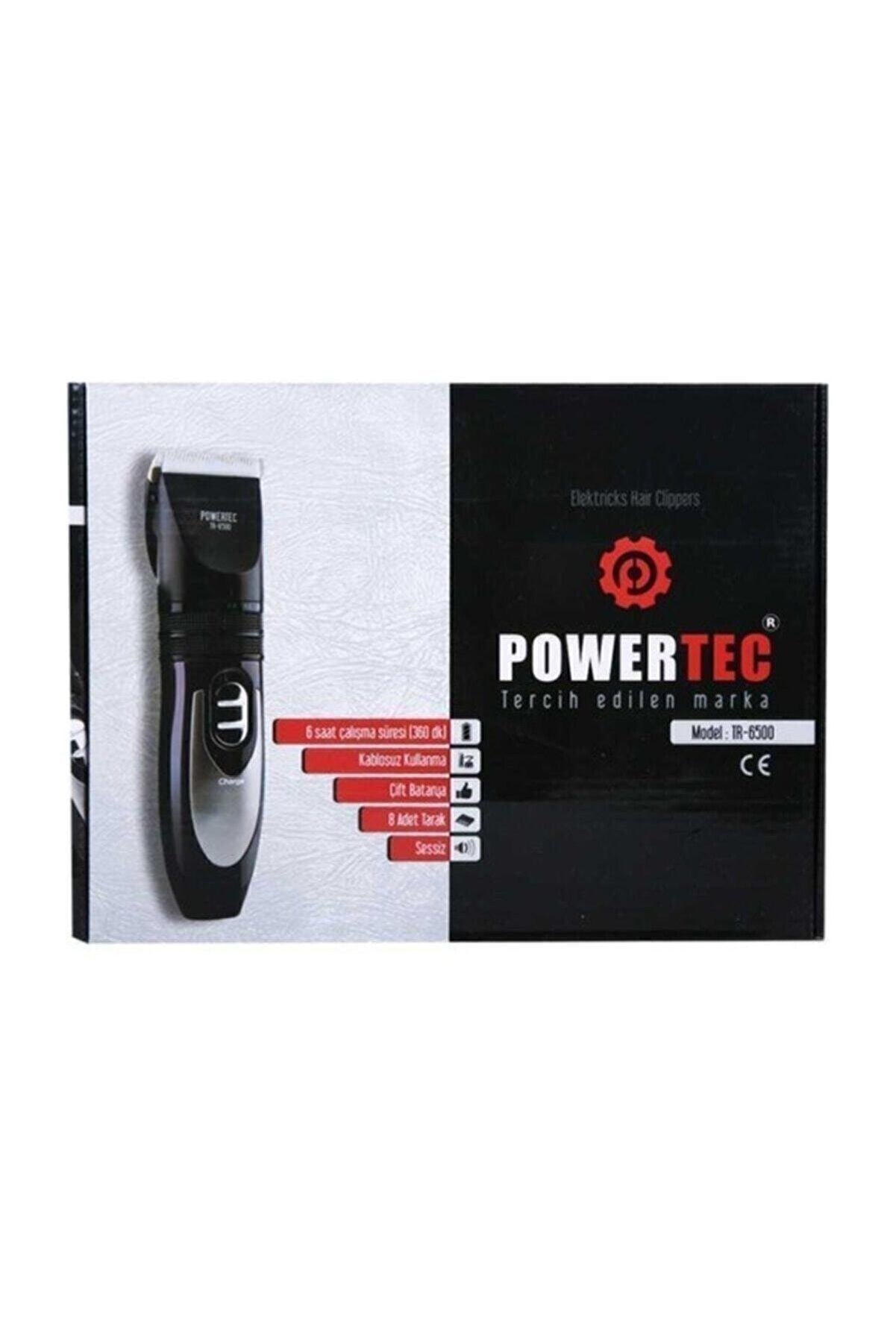 Powertec Tr-6500 Saç Sakal Kesme Makinesi 2 Yıl Garantili Yedek Bataryalı