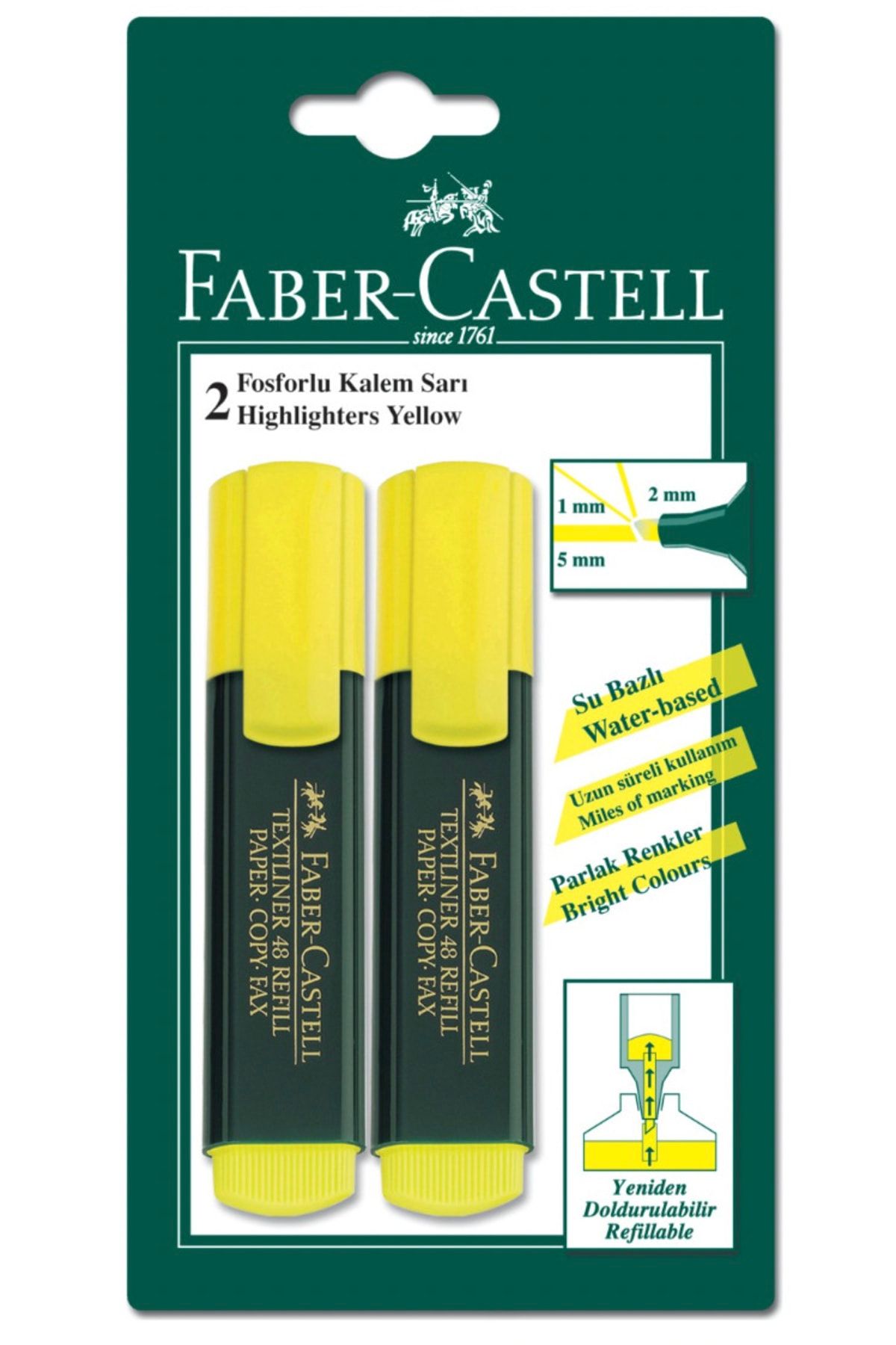 Stabilo Faber Castell Fosforlu Kalem Sarı 2 Adet