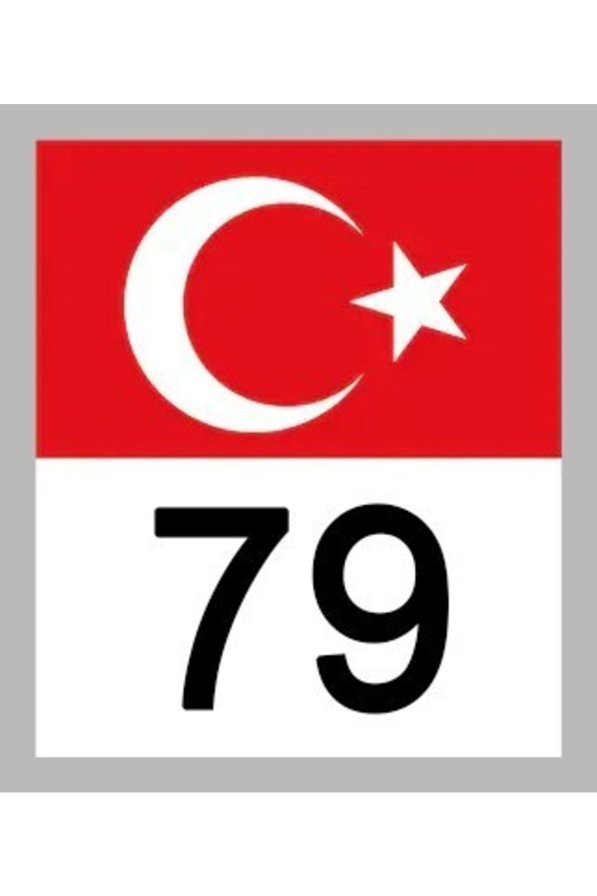 Genel Markalar 79 Kilis Türk Bayrağı Ve Plaka Kodu Ön Cam Sticker Yapıştırma