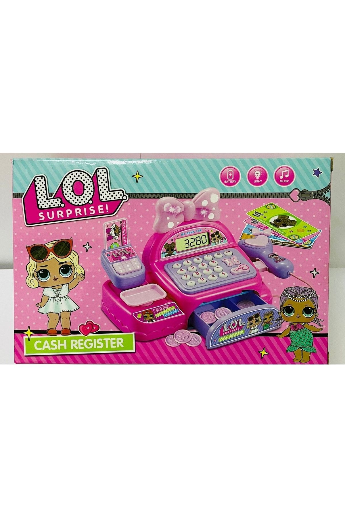 Lol L.o.l Bebek Oyuncak Yazarkasa Barkod Okuyuculu Sesli Elektronik Oyuncak Market Kasa Eğitici Oyuncak