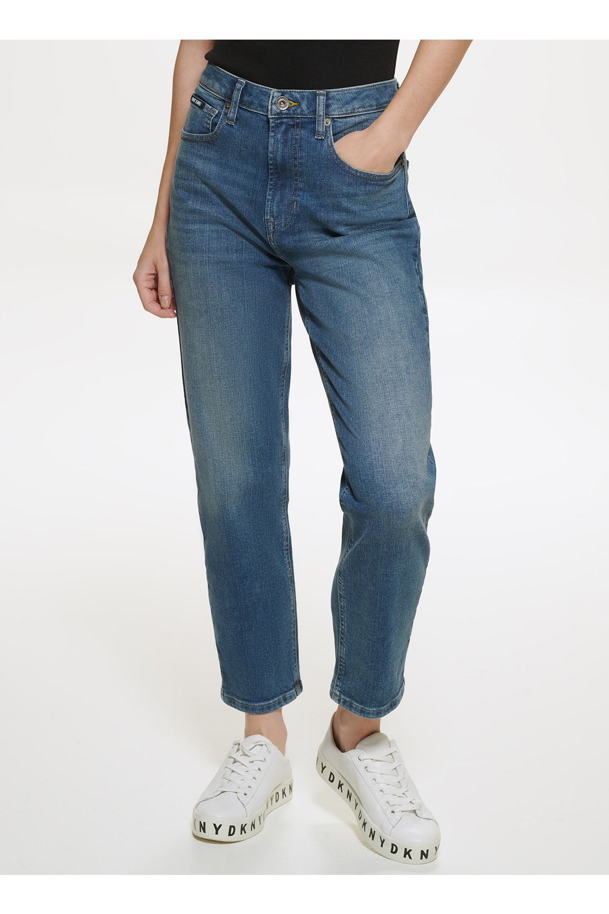 Dkny Jeans Yüksek Bel Regular Straight Kadın Denim Pantolon E2rk0780