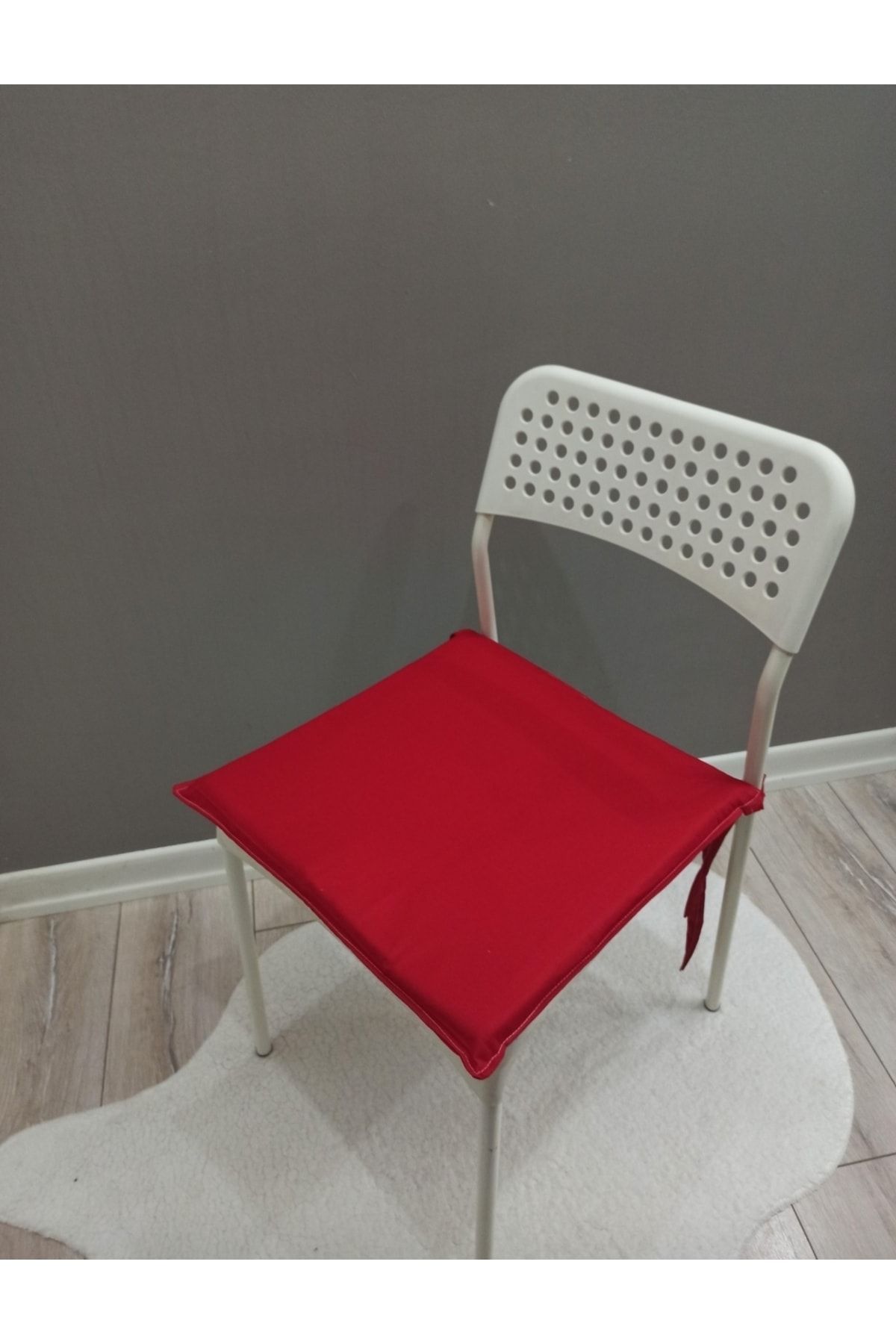 Ege HOME Decoration&Accessories Kırmızı Lüx Bahçe Mutfak Sandalye Minderi
