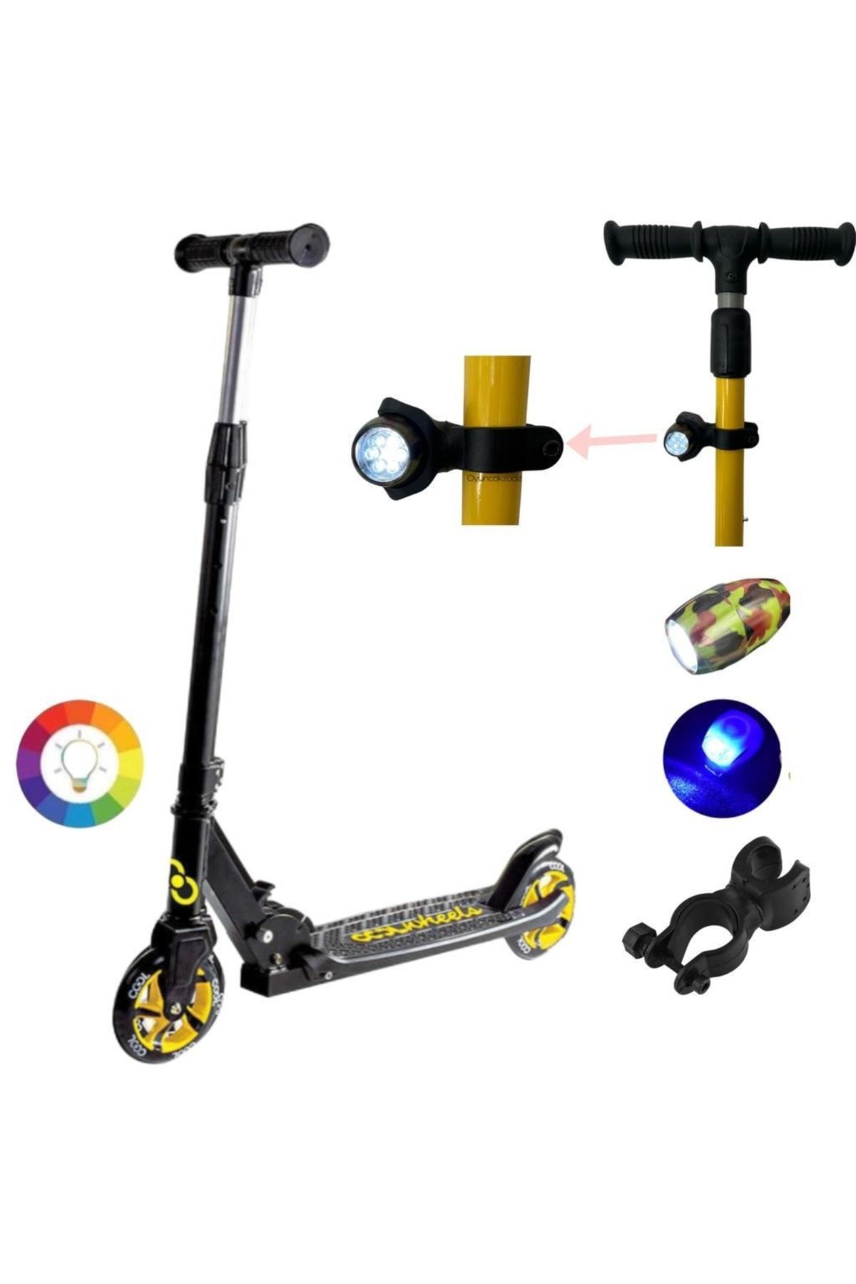 Furkan Toys Cool Wheels Katlamalı Ayarlanabilir Boy Dev Tekerlekli Frenli Scooter (+8 Yaş)