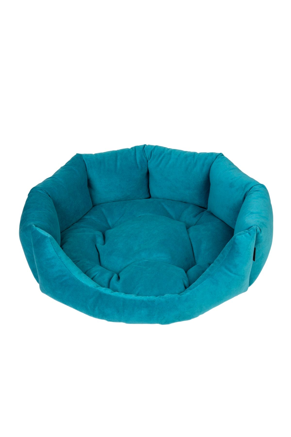 RENKLİ EV TASARIM Zümrüt Model Mavi Aynı Renk Minderli Kedi - Köpek Yatakları