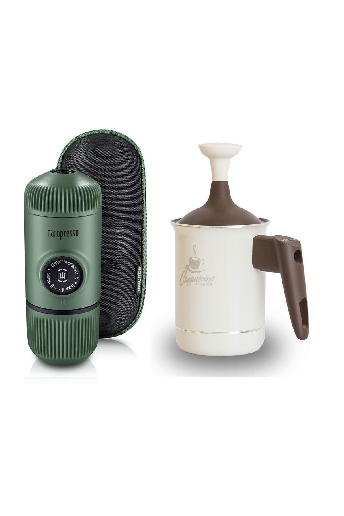 Wacaco Nanopresso Manuel Espresso Makinesi, Yosun Yeşili & Pedrini Süt Köpürtücü 0,5 Lt
