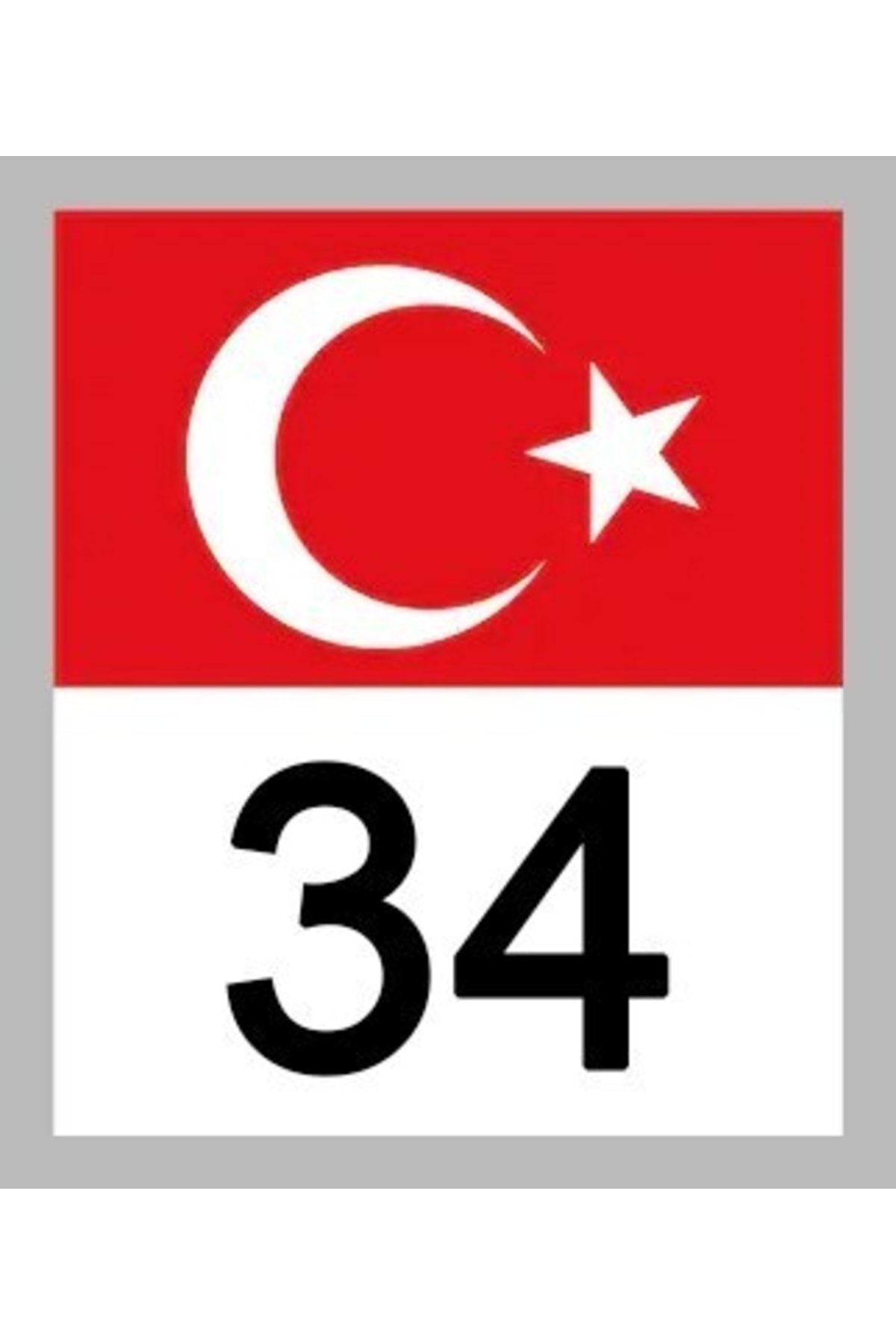 Genel Markalar 34 Istanbul Türk Bayrağı Ve Plaka Kodu Ön Cam Sticker Yapıştırma