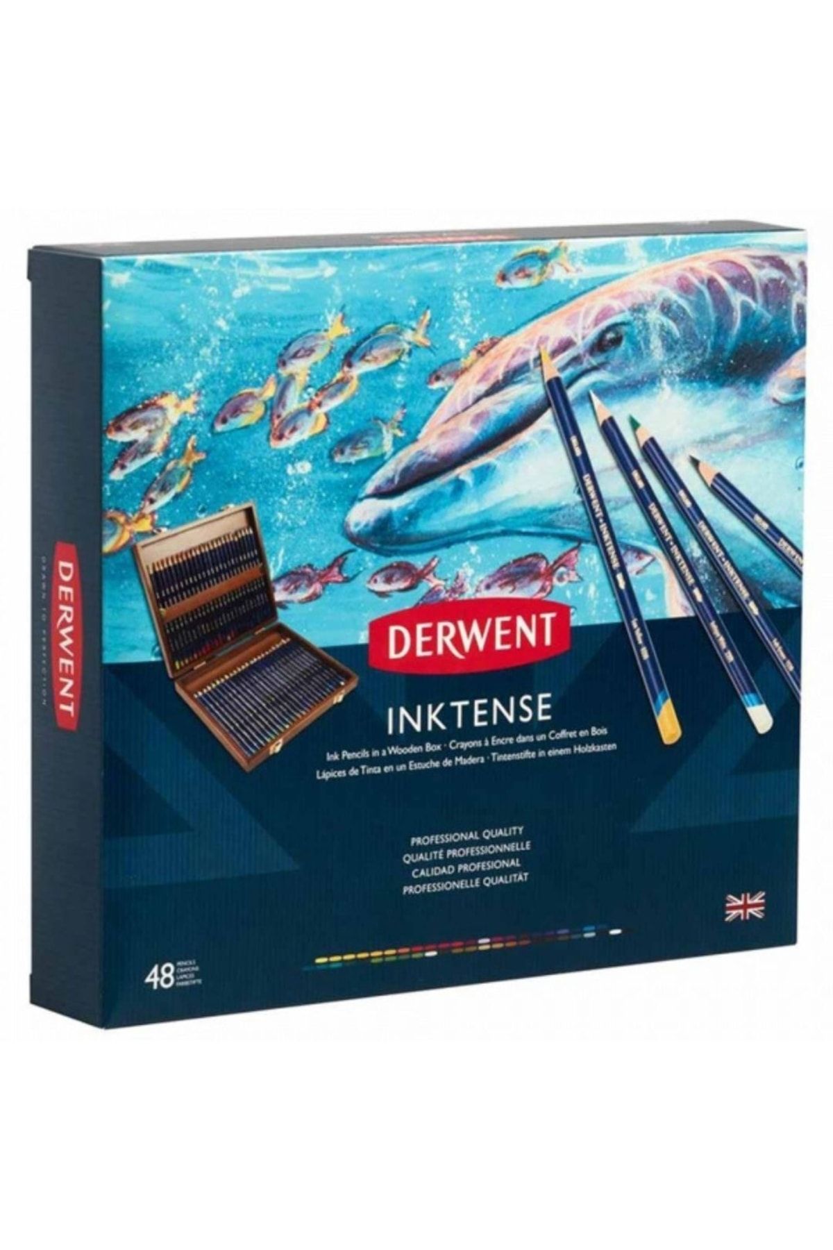 Derwent Inktense Pencil 48'li Ahşap Kutu (mürekkep Kalemi)