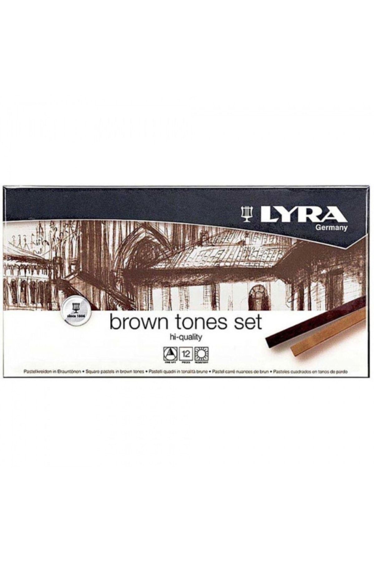 Lyra Polycrayons Soft Toz Pastel Boya Brown Tones 12'li Set Kahverengi Tonlar