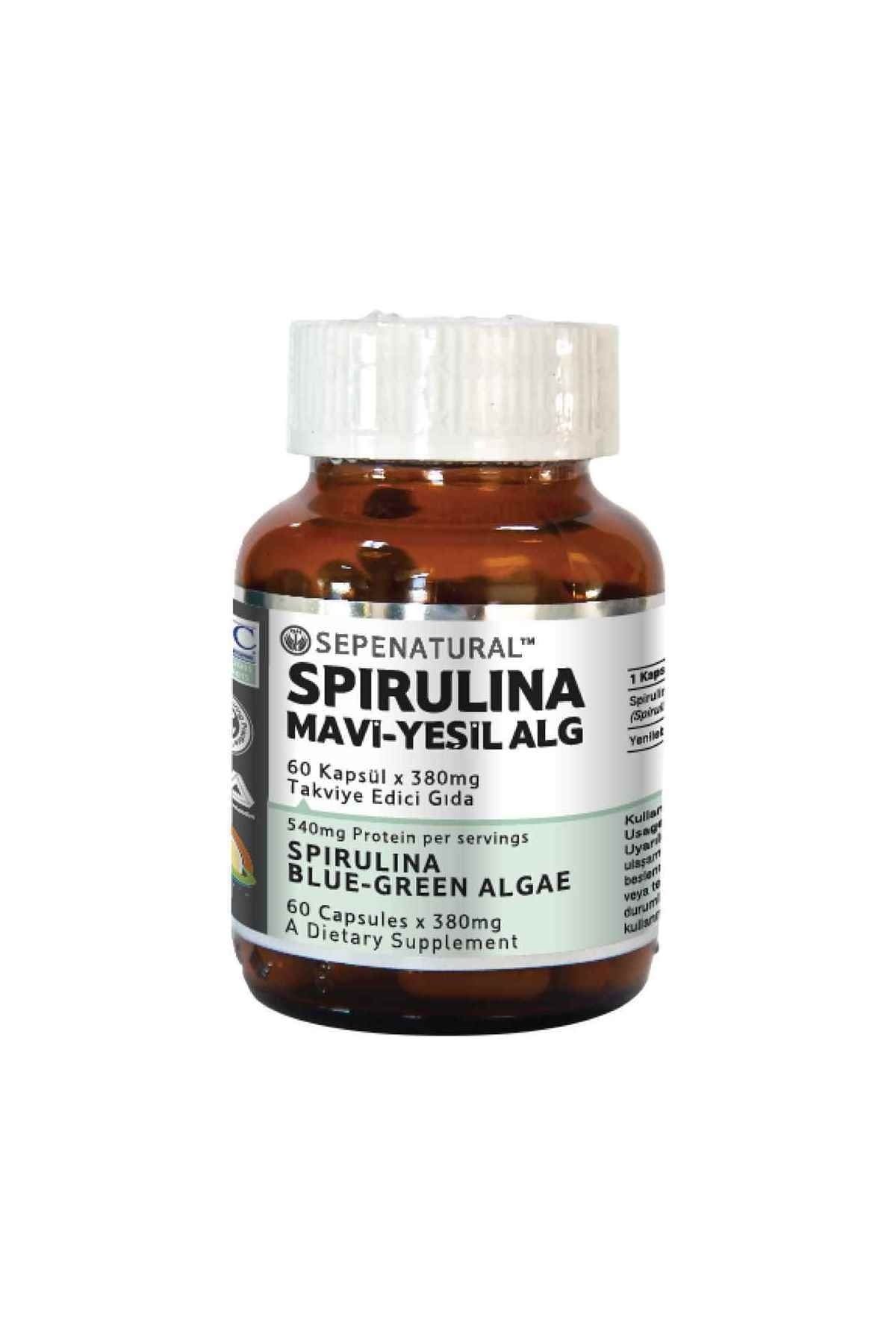 Sepe Natural Spirulina 60 Kapsül Siprulina Yosun Hapı