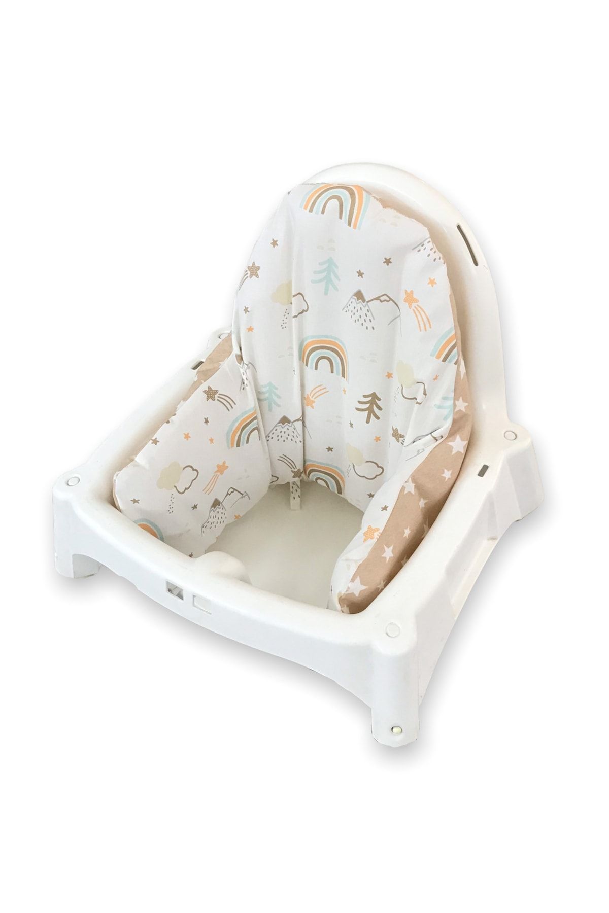 Bebek Özel Ikea Antılop Mama Sandalyesi Için Destek Minderi (kılıf + Iç Minder) Gökkuşağı