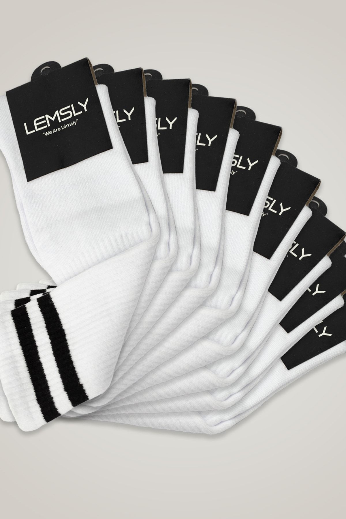 Lemsly Unisex 9'lu Uzun Spor Çorap