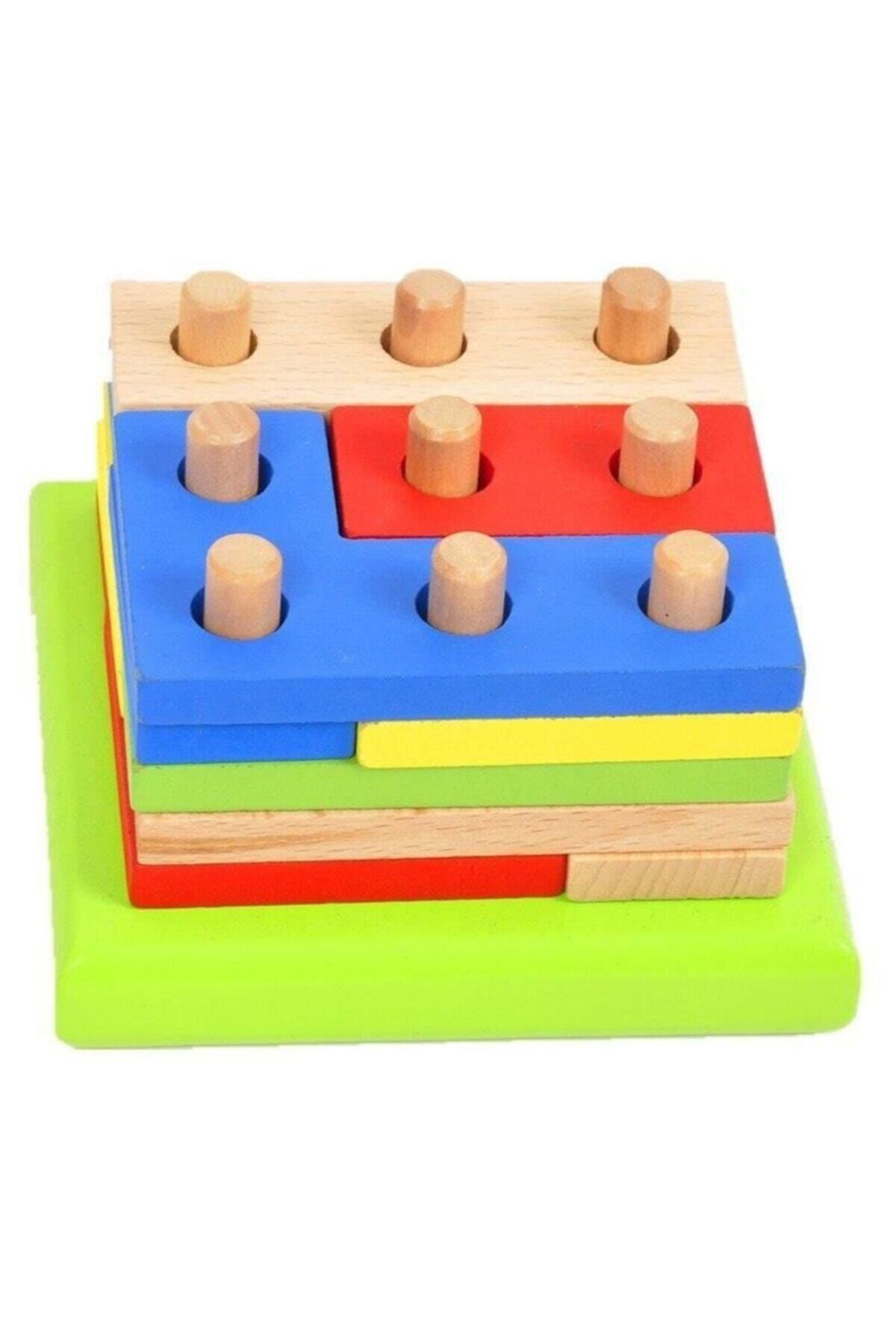 Çağrı Wooden Toys Ahşap Oyuncaklar Russian Çivili Geometrik Puzzle
