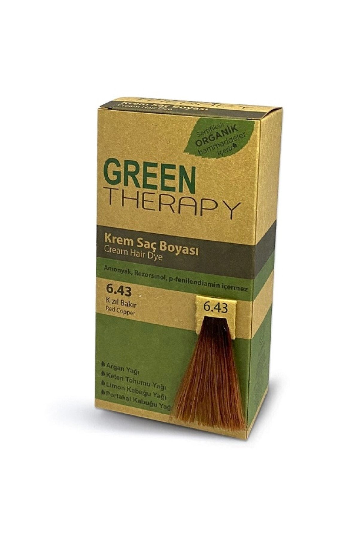 Green Therapy Krem Saç Boyası 6.43 Kızıl Bakır