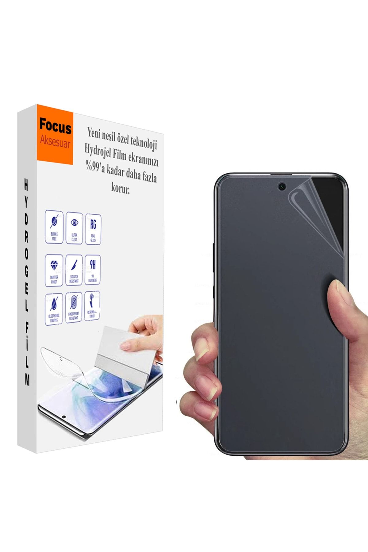 Focus Kaplama Redmi Note 9 Kırılmaz Cam Özel Kesim Mat Hydrogel Film Uyumlu