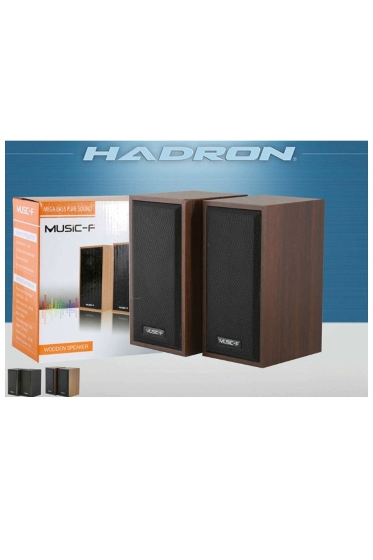 HADRON Hd6031 Ahşap 1+1 Speaker - Hoparlör - Ses Sistemi