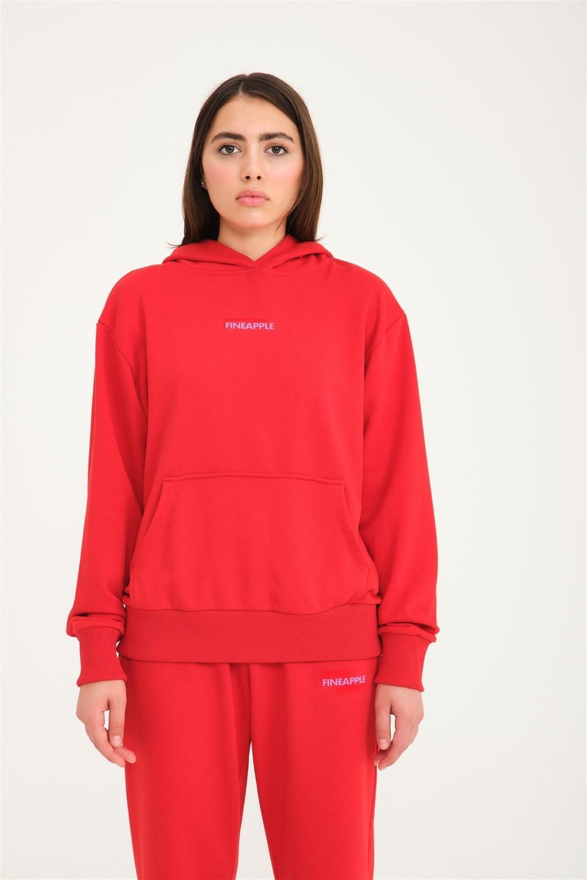 Fineapple Ala X Kırmızı Hoodie Sweatshirt