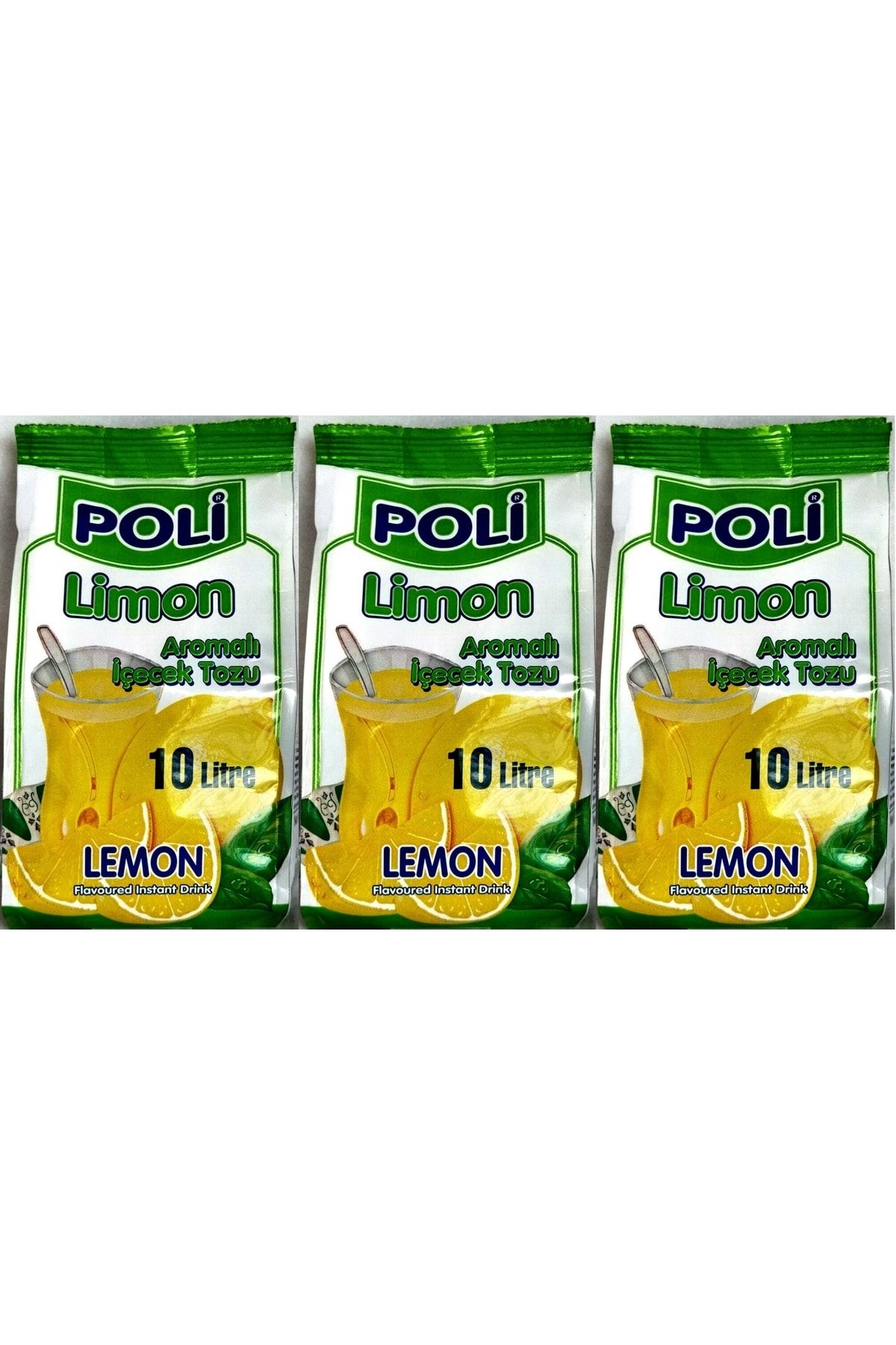 Poli Limon Aromalı Içecek Tozu - Soğuk Toz Limonata 3 Adet X 10litre