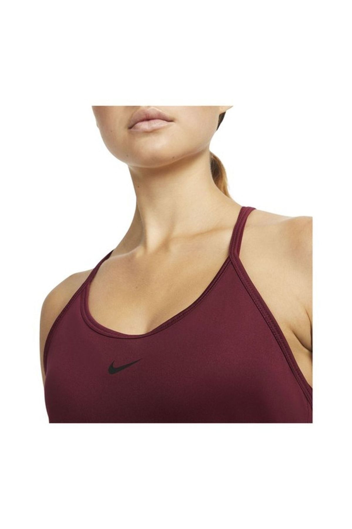 Nike Dri-fit One Elastika Standard Fit Kadın Atlet - Bordo-dd4941-638