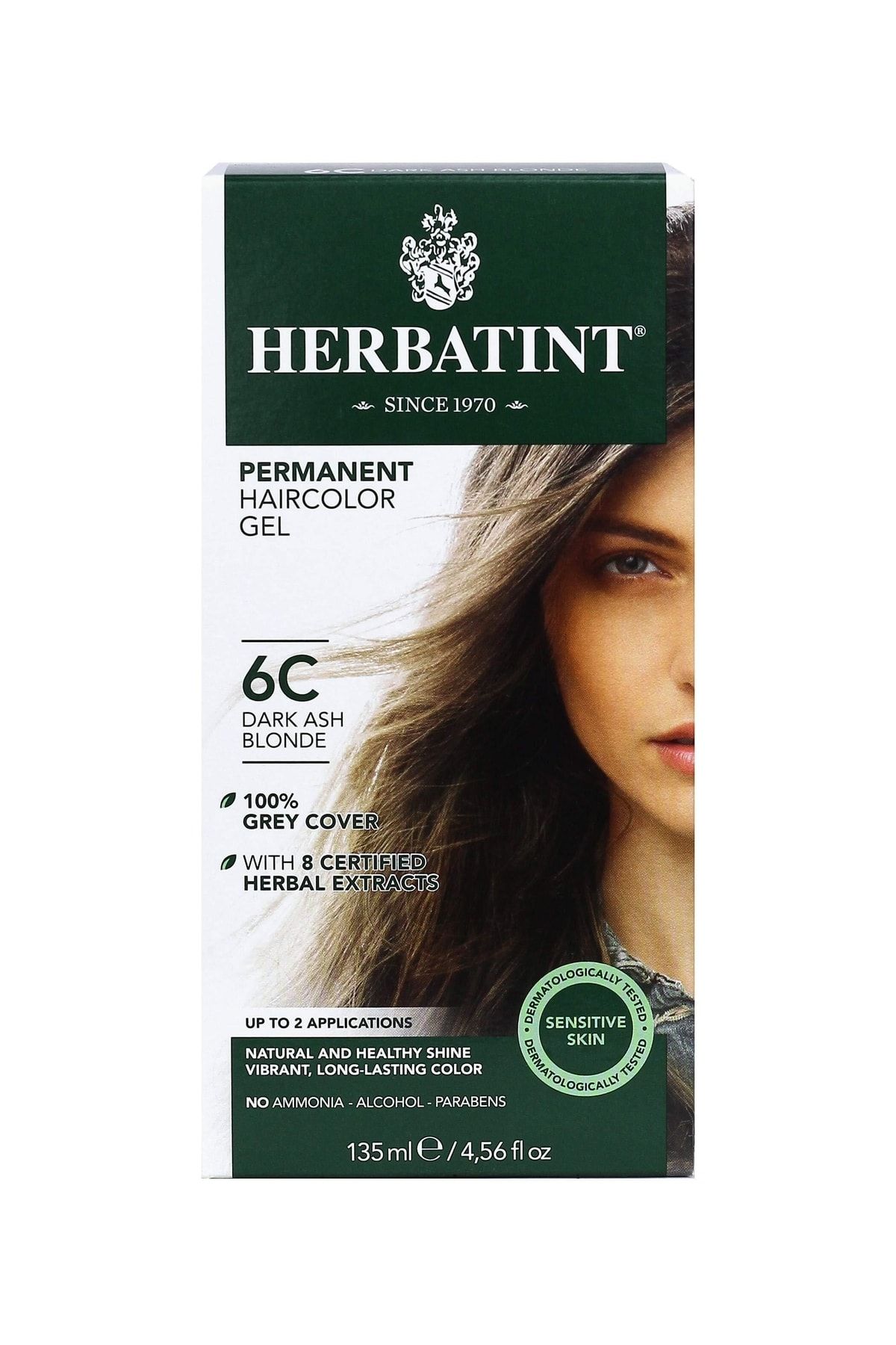 Herbatint Bitkisel Saç Boyası 6c Dark Ash Chestnut Koyu Küllü Sarı 150 Ml
