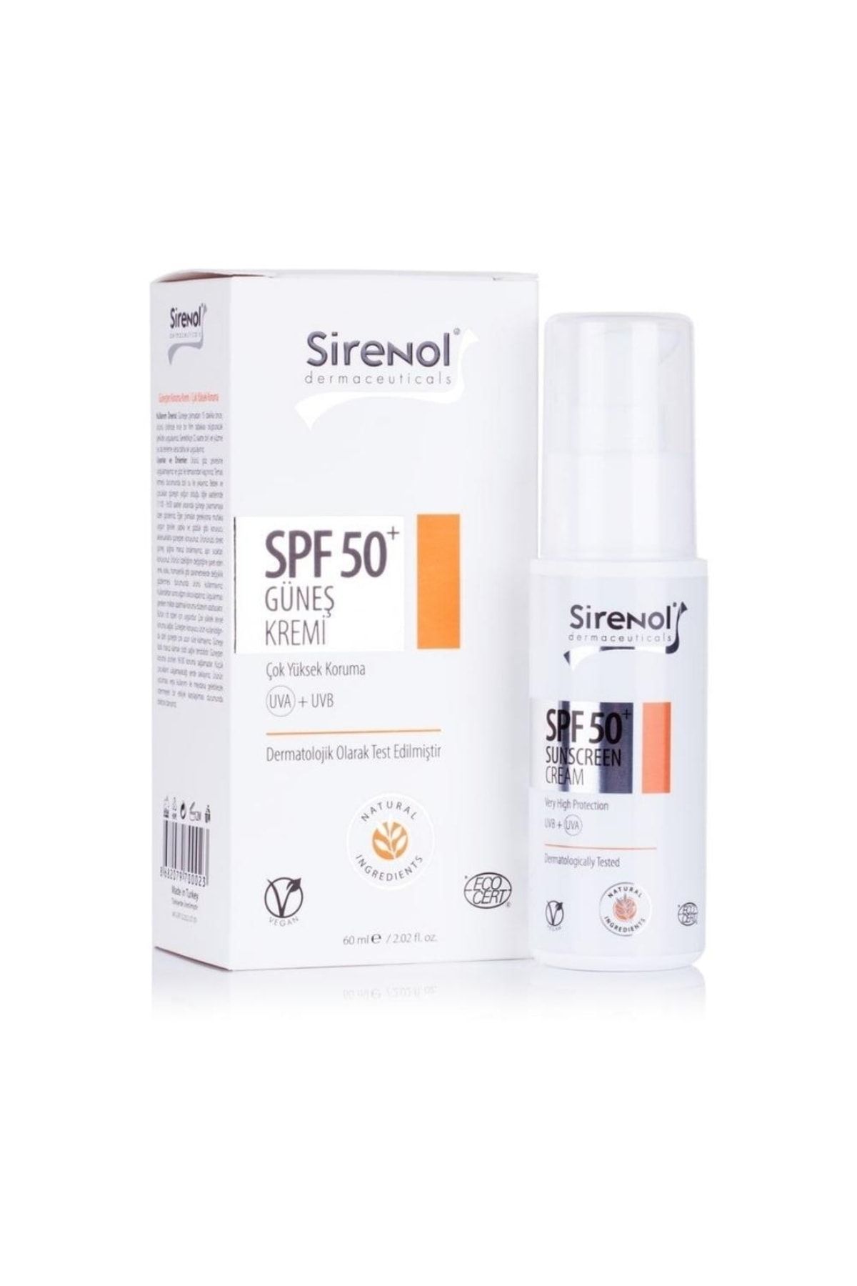 Sirenol Doğal Cadı Fındığı Spf50 Mineral Güneş Kremi 60ml