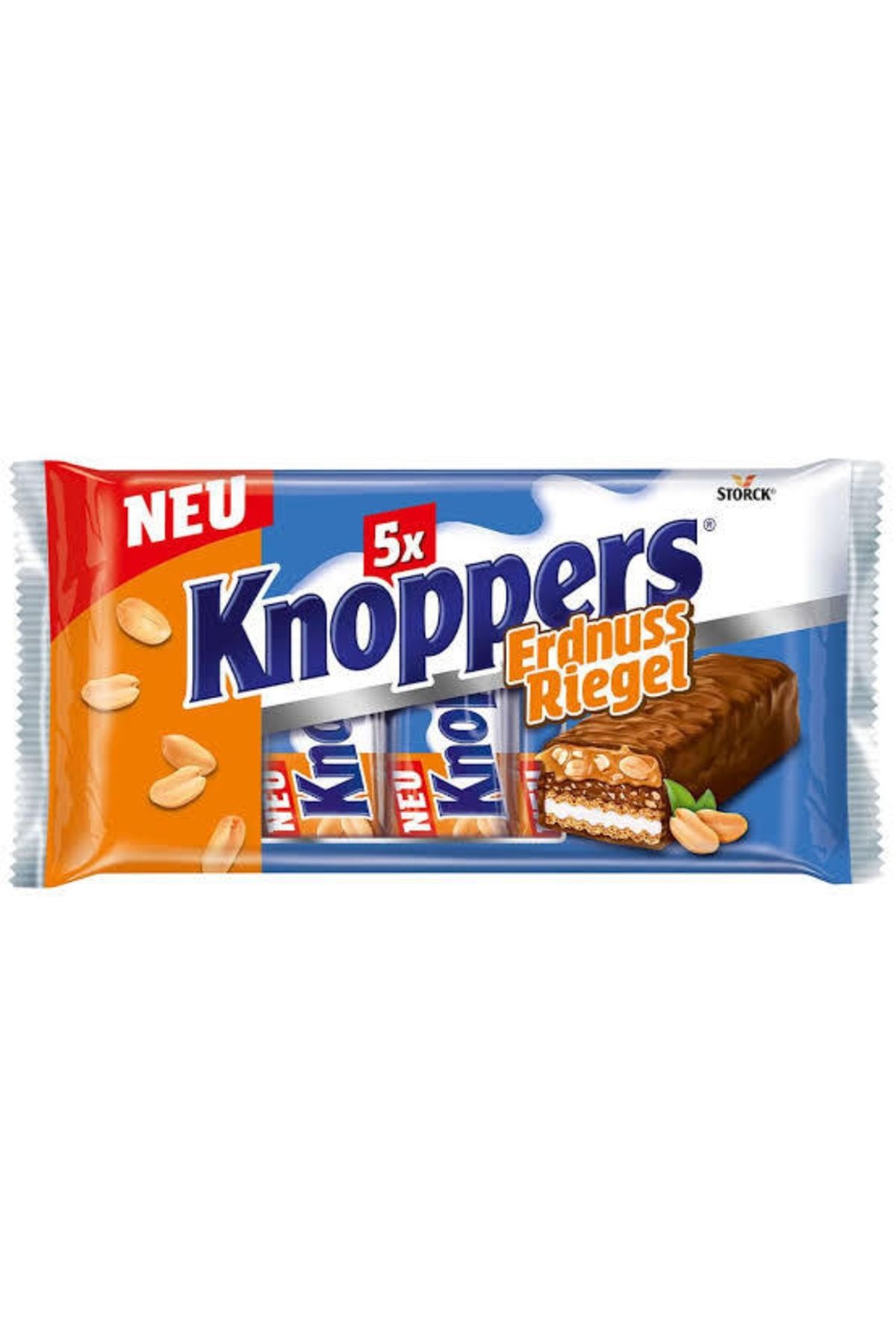 Storck Knoppers Erdnuss Riegel 5x40g 200 Gr Yerfıstıklı Çikolata
