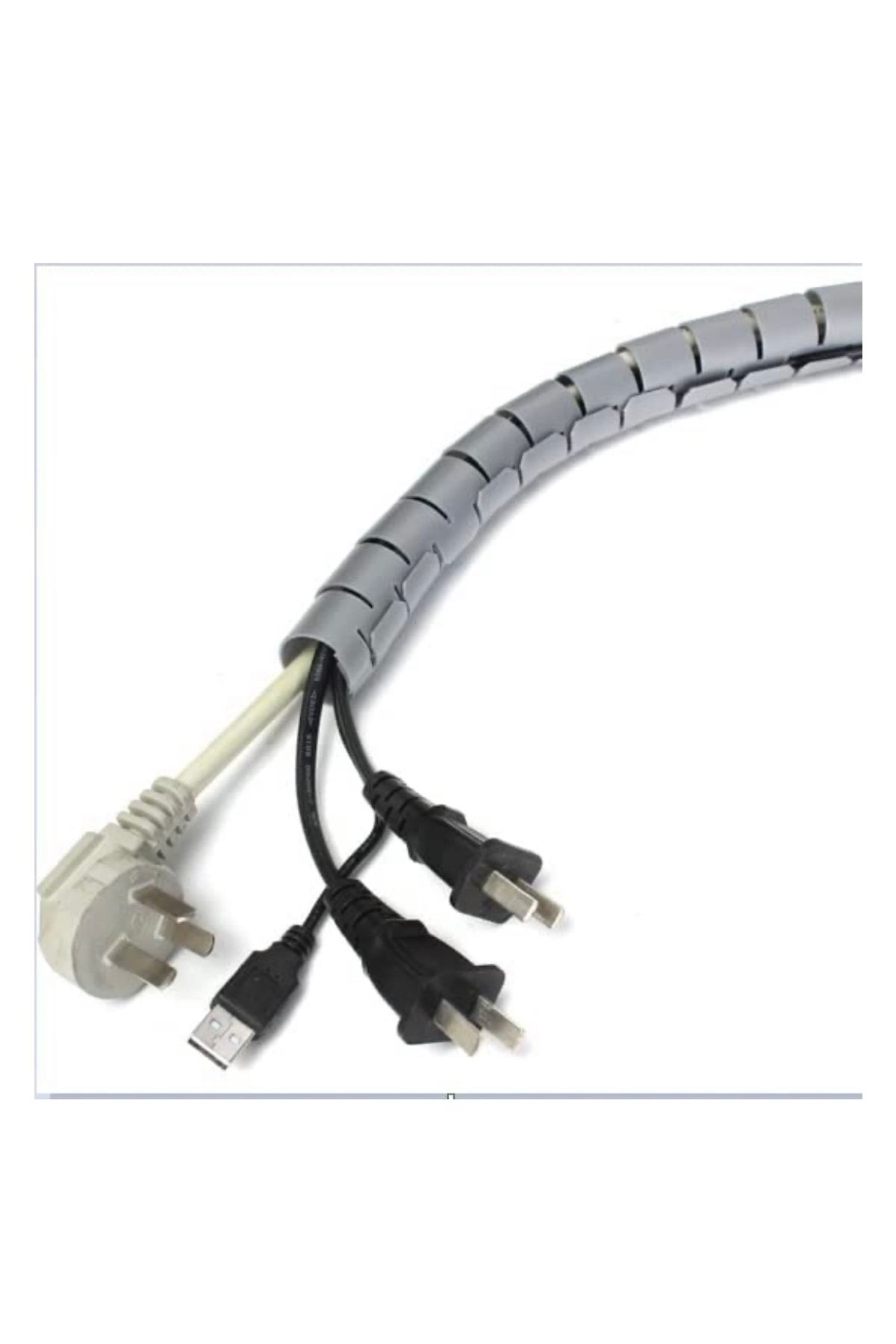 Crassula Spiralli Kablo Toplayıcı-düzenleyici-gri