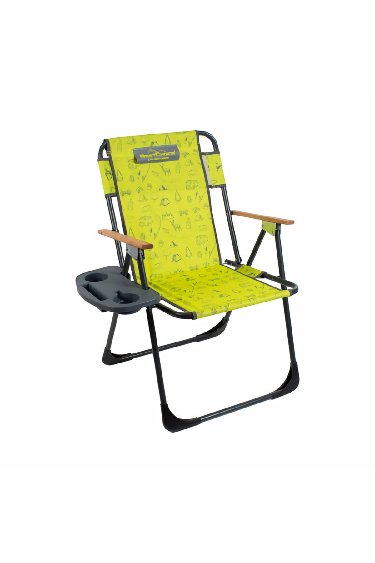 Bestchoice Best Choıce Kamp Ve Plaj Sandalyesi Katlanır Bardak Aparatlı Sarı
