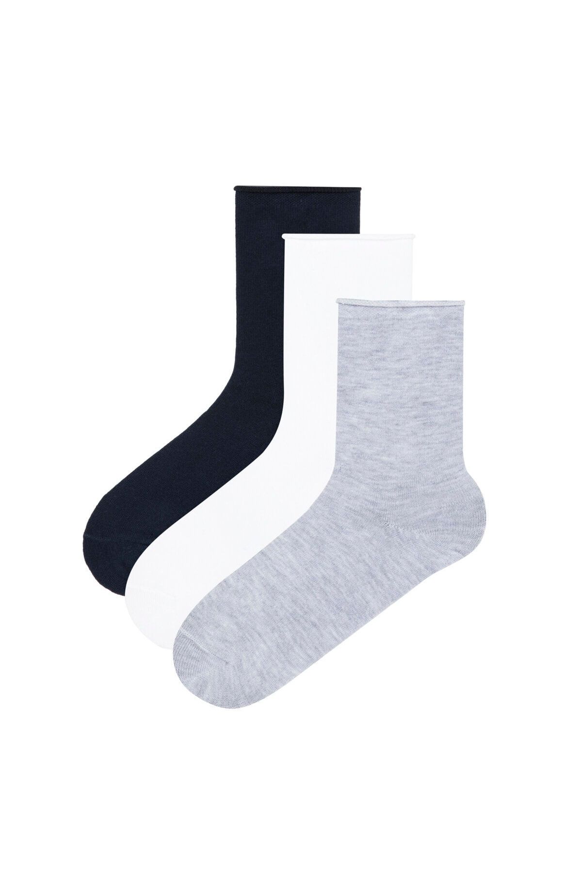 Penti Lacivert Kız Çocuk Basic 3'lü Soket Çorap