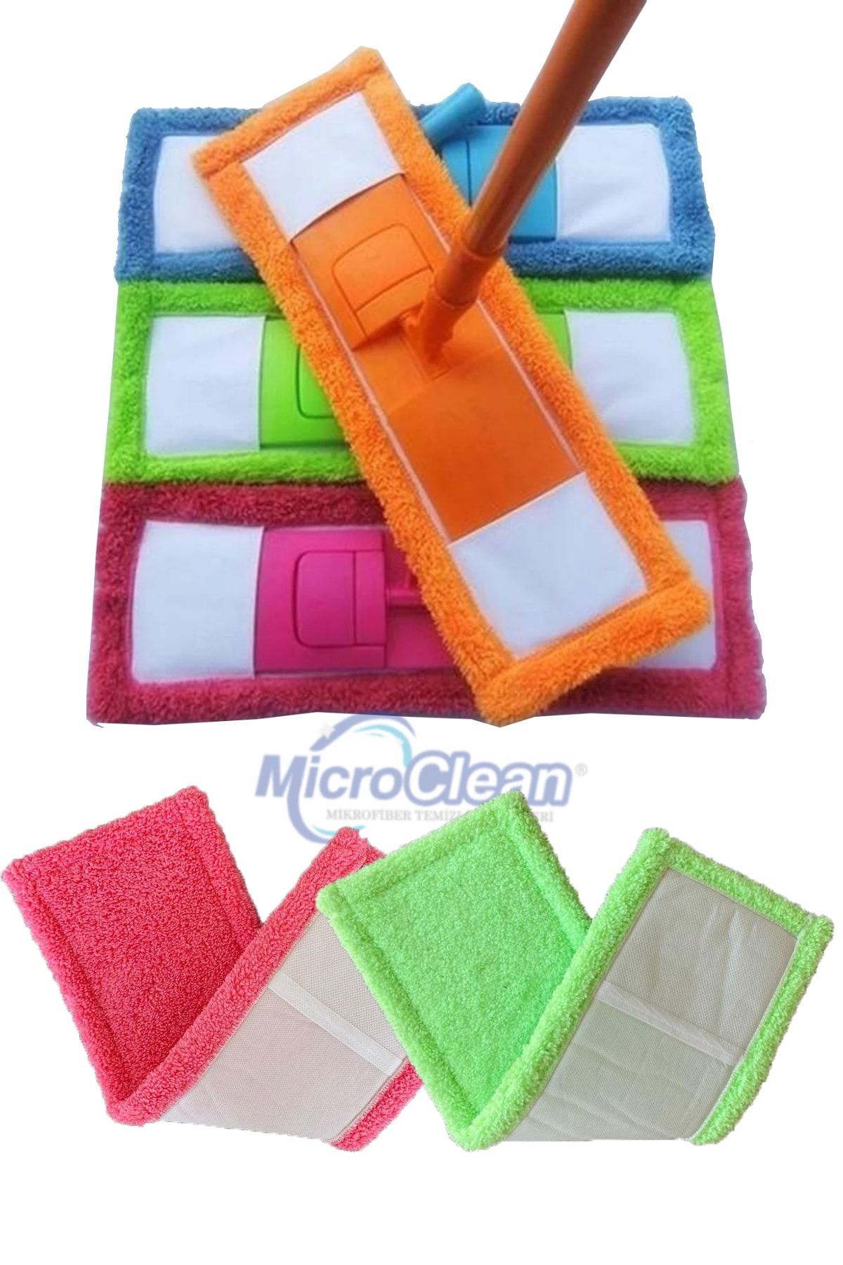 Micro Clean Missclean ( 2 Adet ) Mikrofiber Mop Yedek Bez Standart Tüm Modellere Uygun 40 Cm